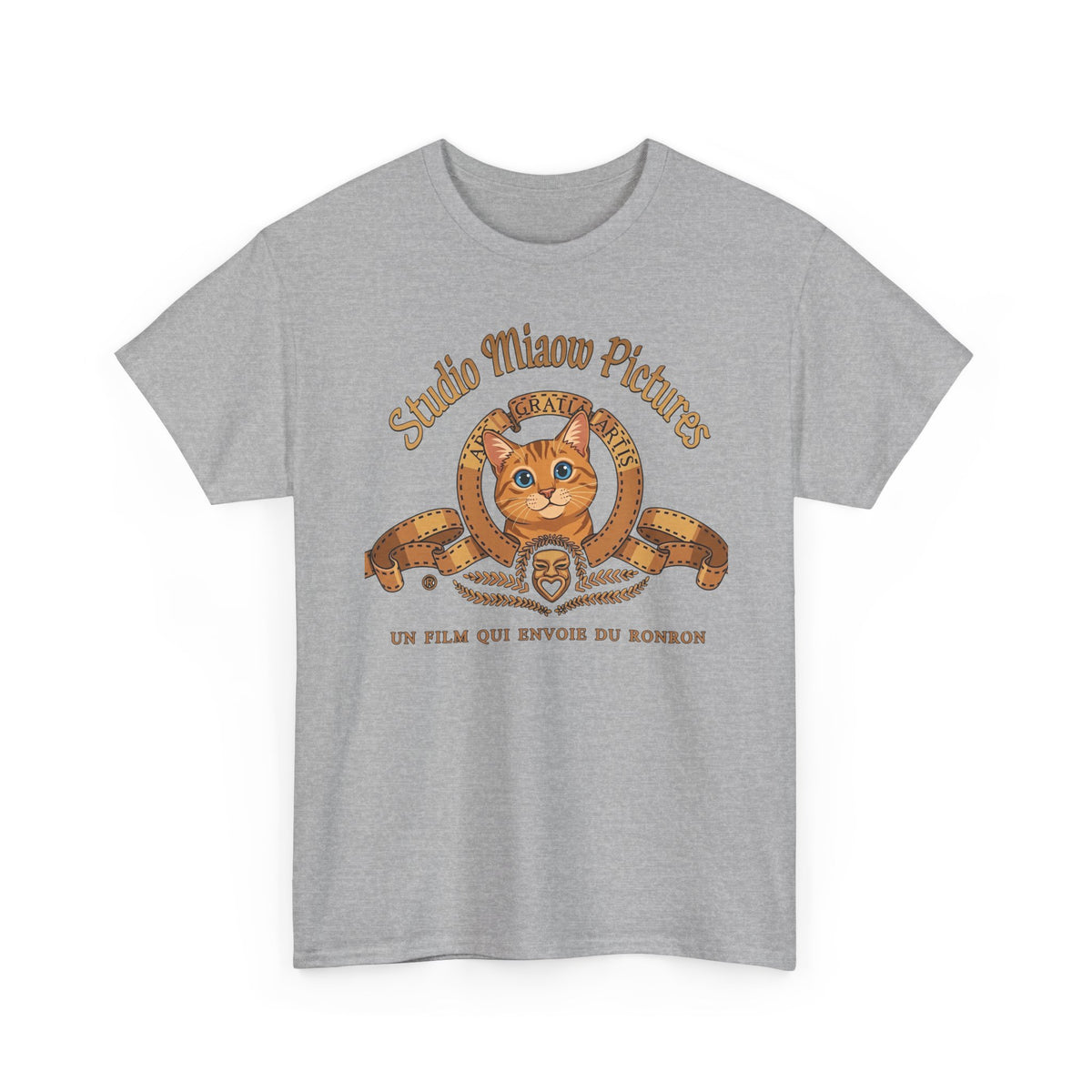 Retro Movie Lion Parody Cat T-Shirt — Studio Miaow Pictures
