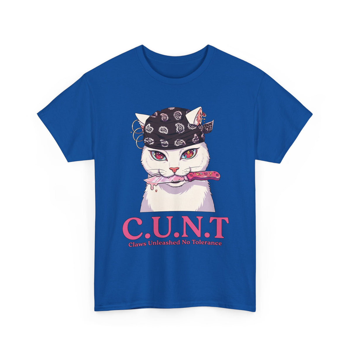 C.U.N.T Acronym Cat T-Shirt — Sassy Feline Rebellious Streetwear