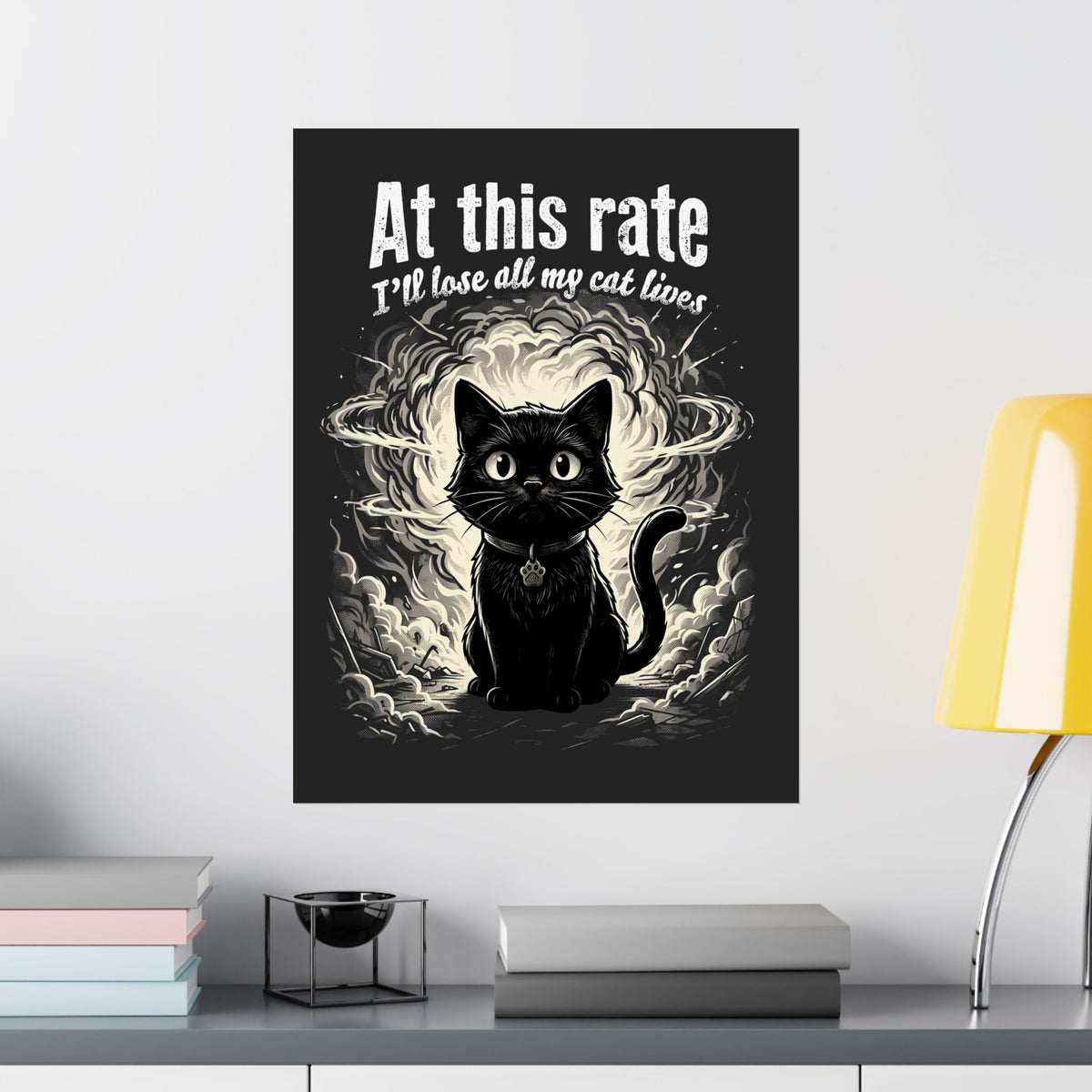 Apocalypse Cat Poster Post-Apocalyptic Cat Graphic Poster