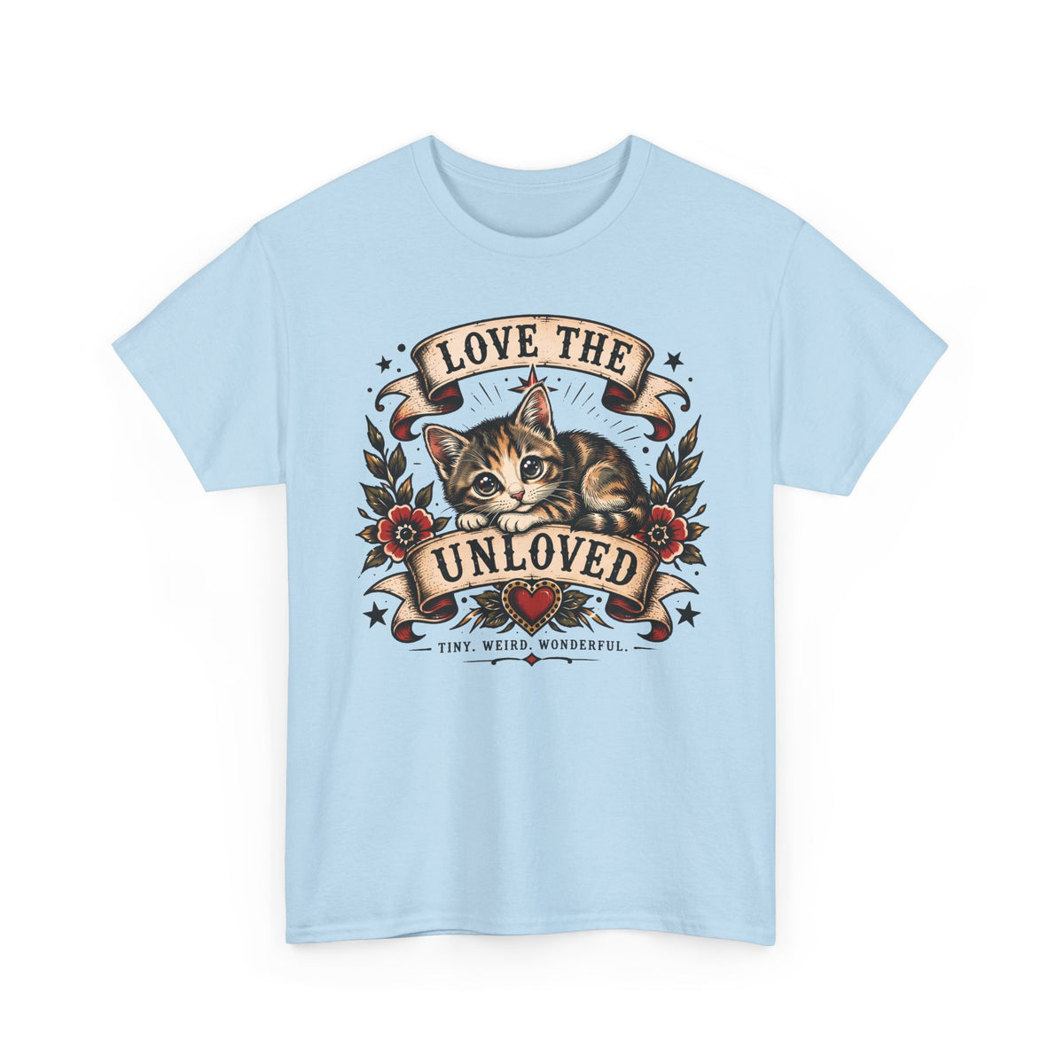 Love The Unloved Kitten Shirt — American Traditional Tattoo Cat T-Shirt