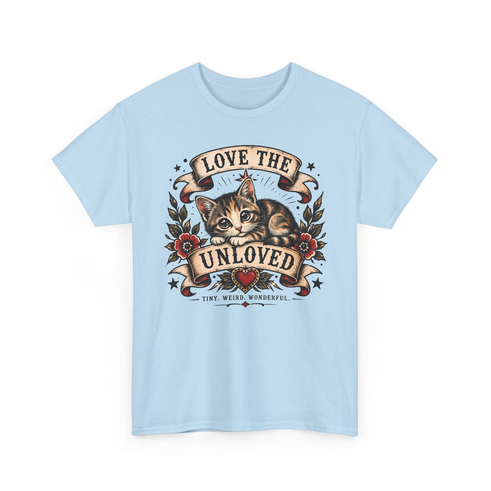 Love The Unloved Kitten Shirt — American Traditional Tattoo Cat T-Shirt