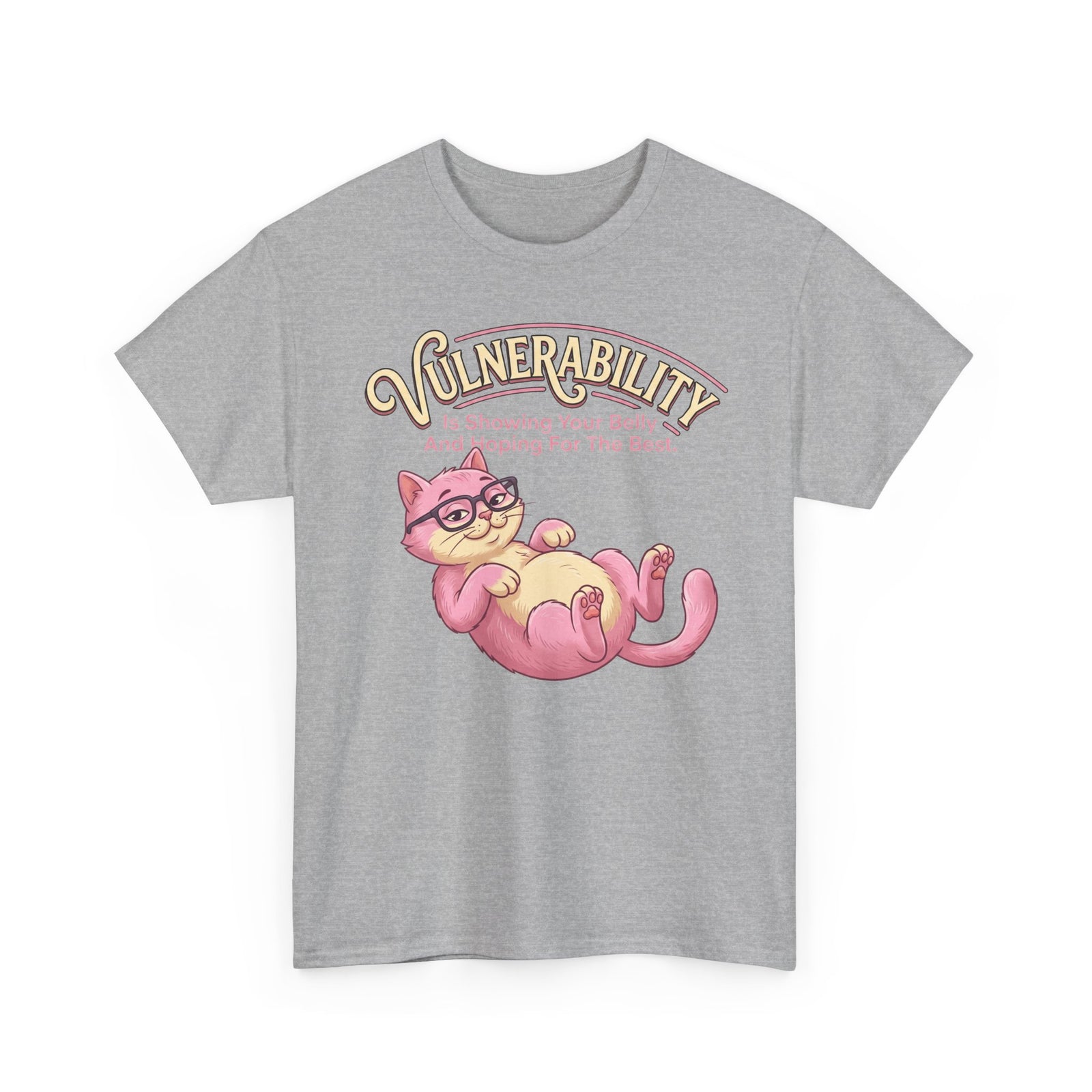 Vulnerability Cat T‑Shirt — "Vulnerability is Showing Your Reality" Cute Self‑Care Tee