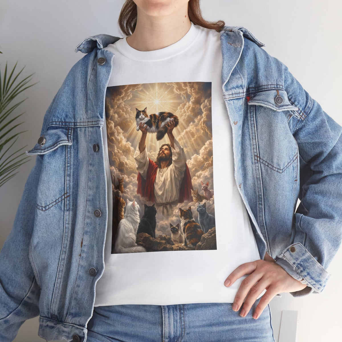Jesus With Cats T-Shirt — Christian Cat Lover Tee