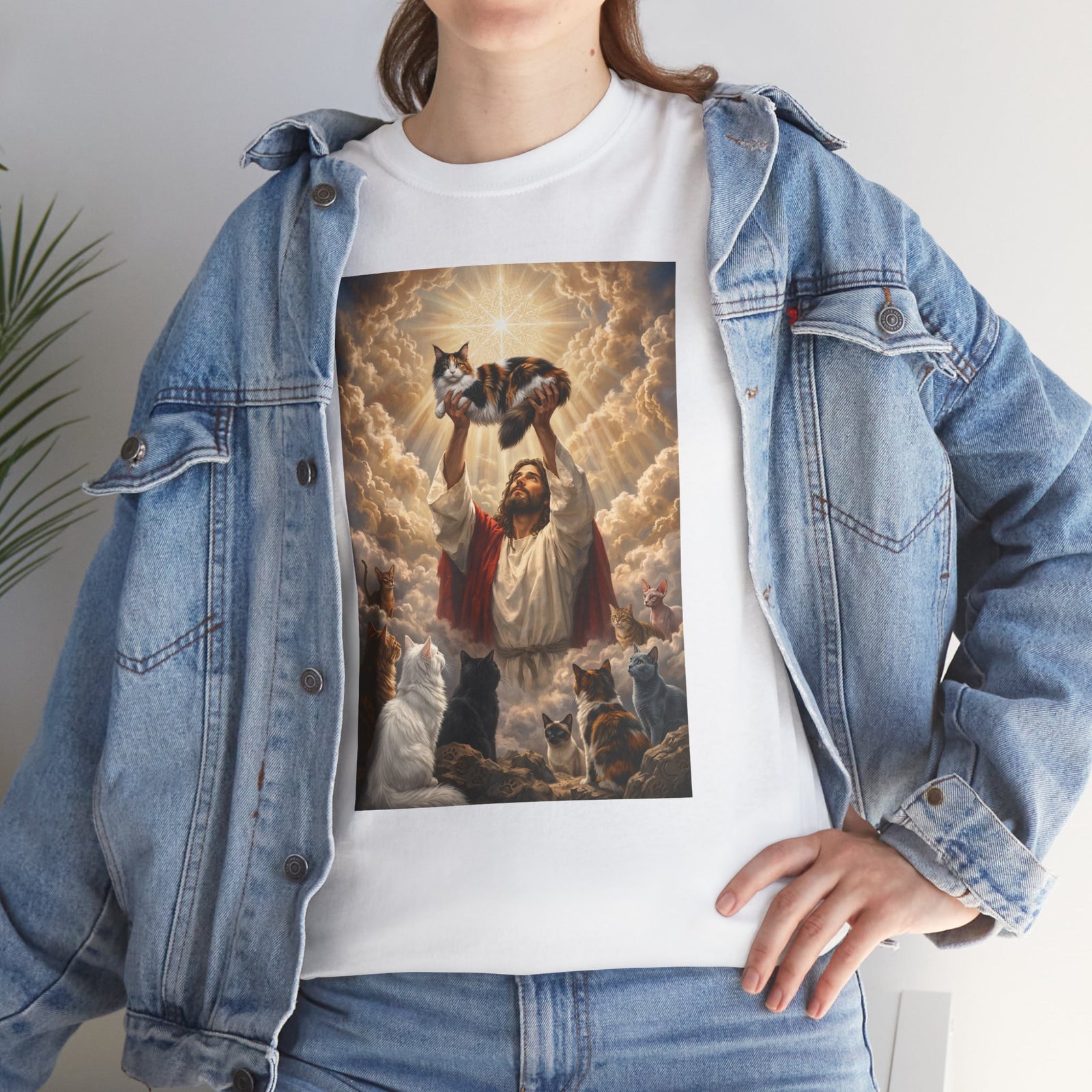 Jesus With Cats T-Shirt — Christian Cat Lover Tee