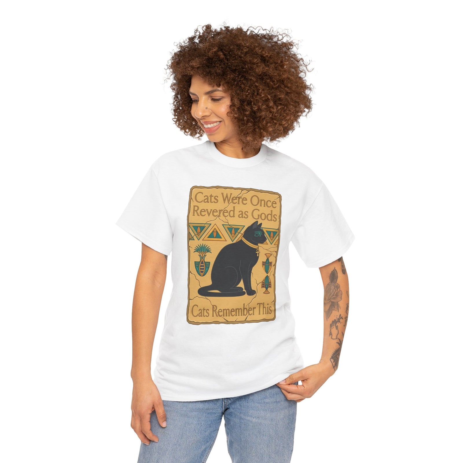 Cats Were Once Revered As Gods Tee — Funny Cat Quote T-Shirt for Cat Lovers