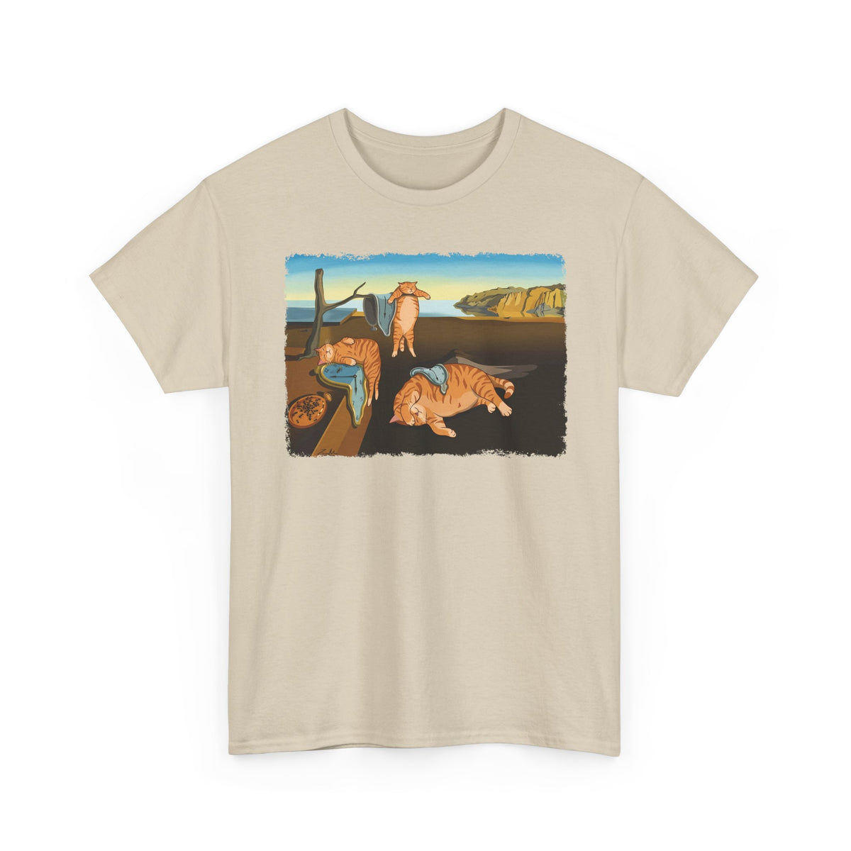 The Purrsistence of Memory T-Shirt — Surreal Cat Art Tee