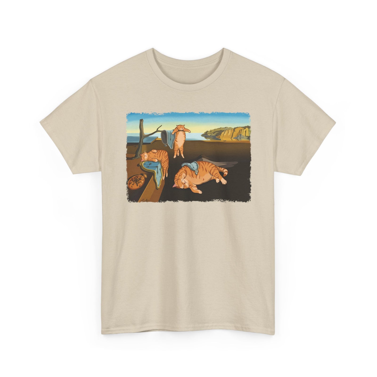 The Purrsistence of Memory T-Shirt — Surreal Cat Art Tee