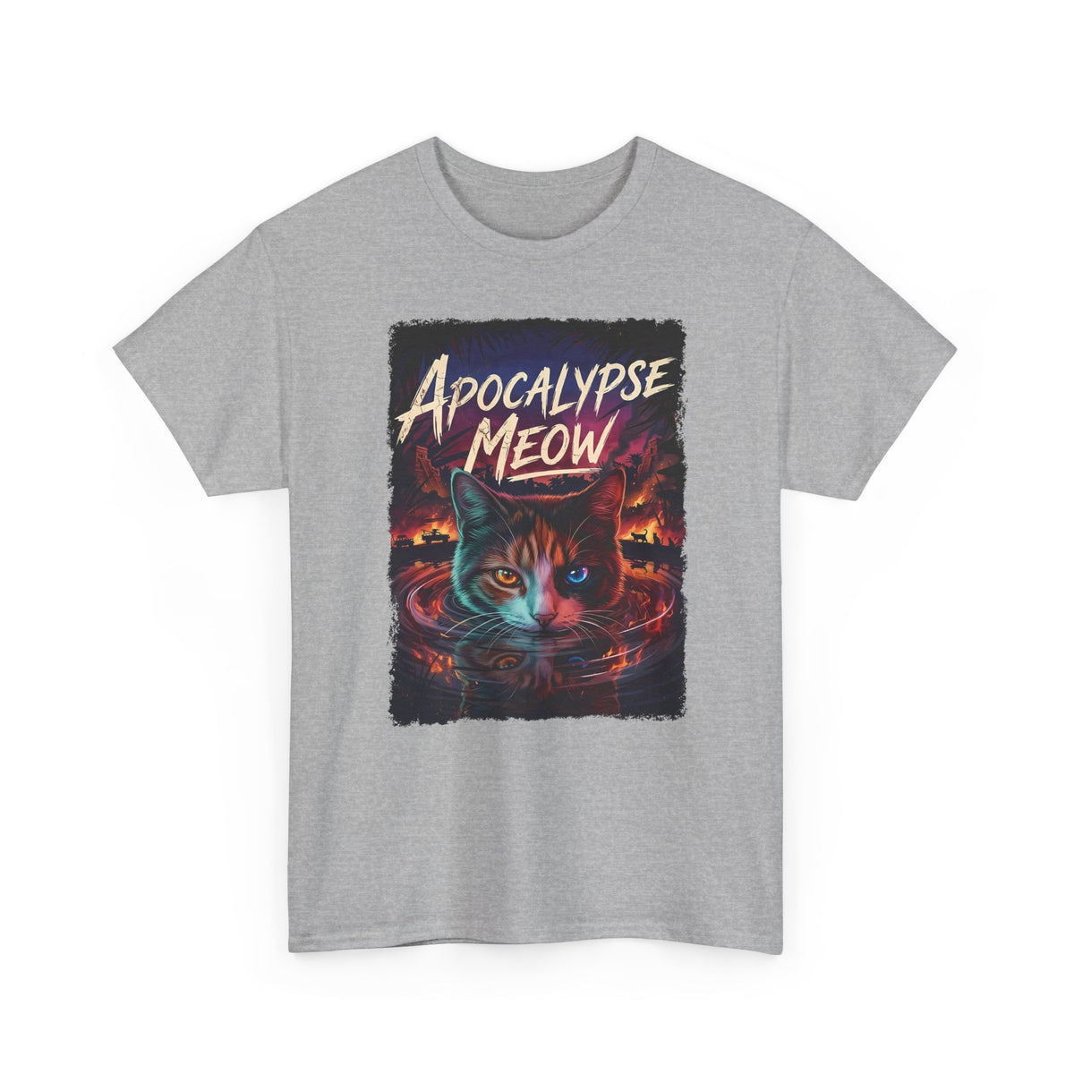 Apocalypse Meow T-Shirt — Cute Post-Apocalyptic Cat Graphic Tee