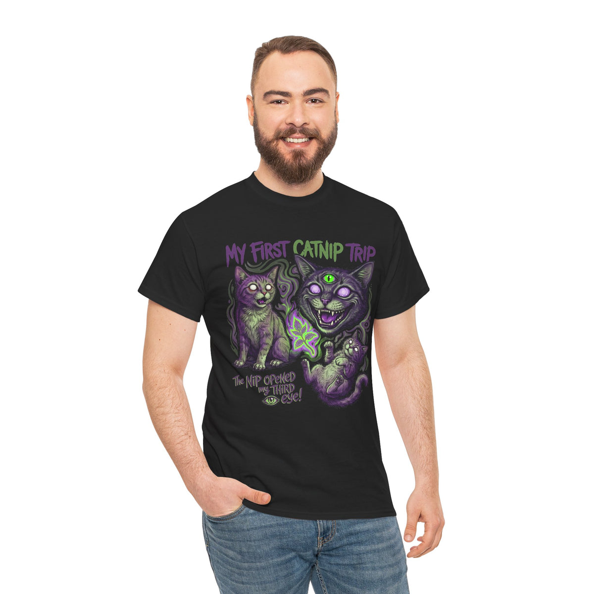 My First Catnip Trip Opened My Third Eye Shirt — Psychedelic Cat T-Shirt