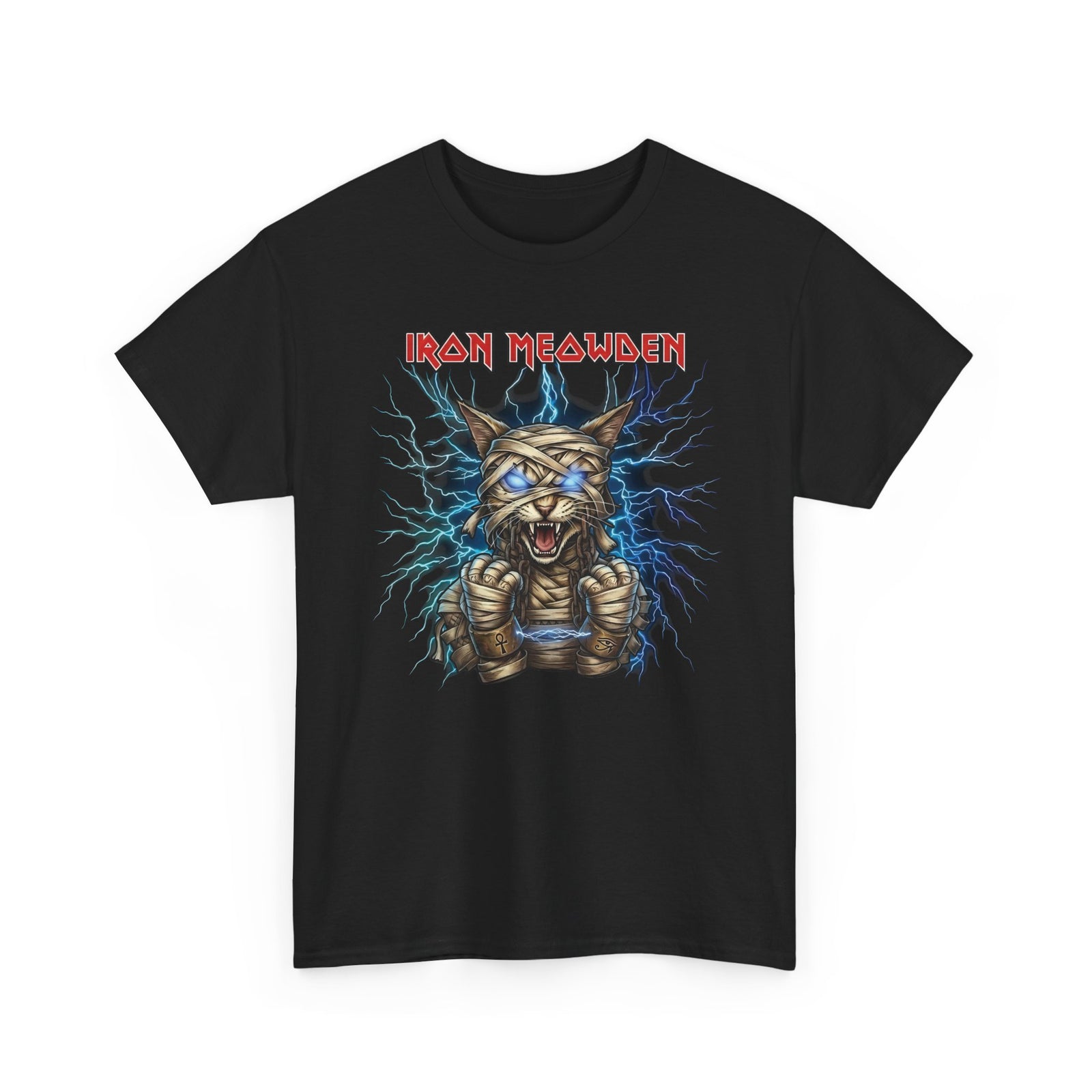 Iron Meowden Cat T-Shirt — Heavy Metal Kitty Graphic Tee