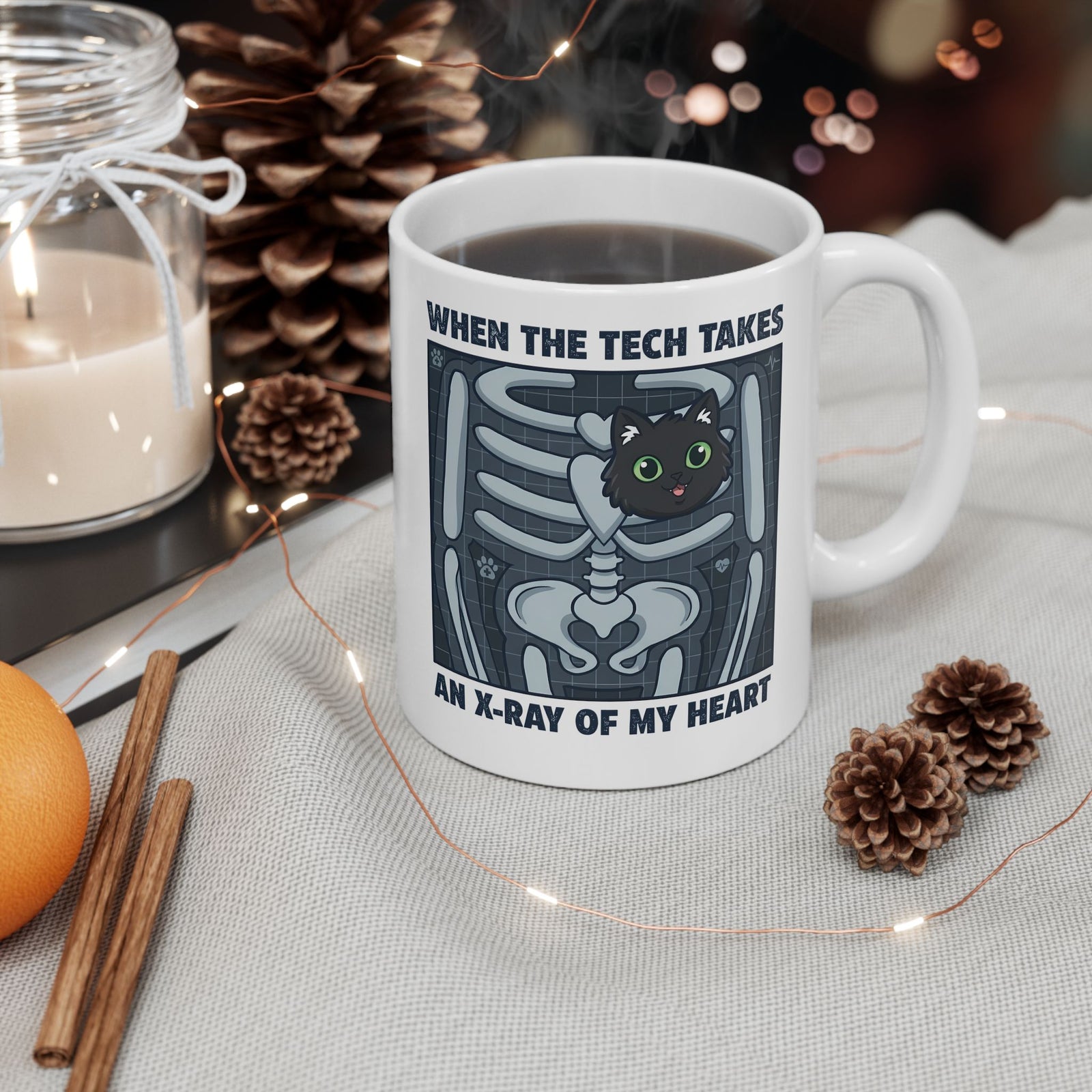 MY HEART IS 100% CAT Ceramic Mug — Cat Lover Mug