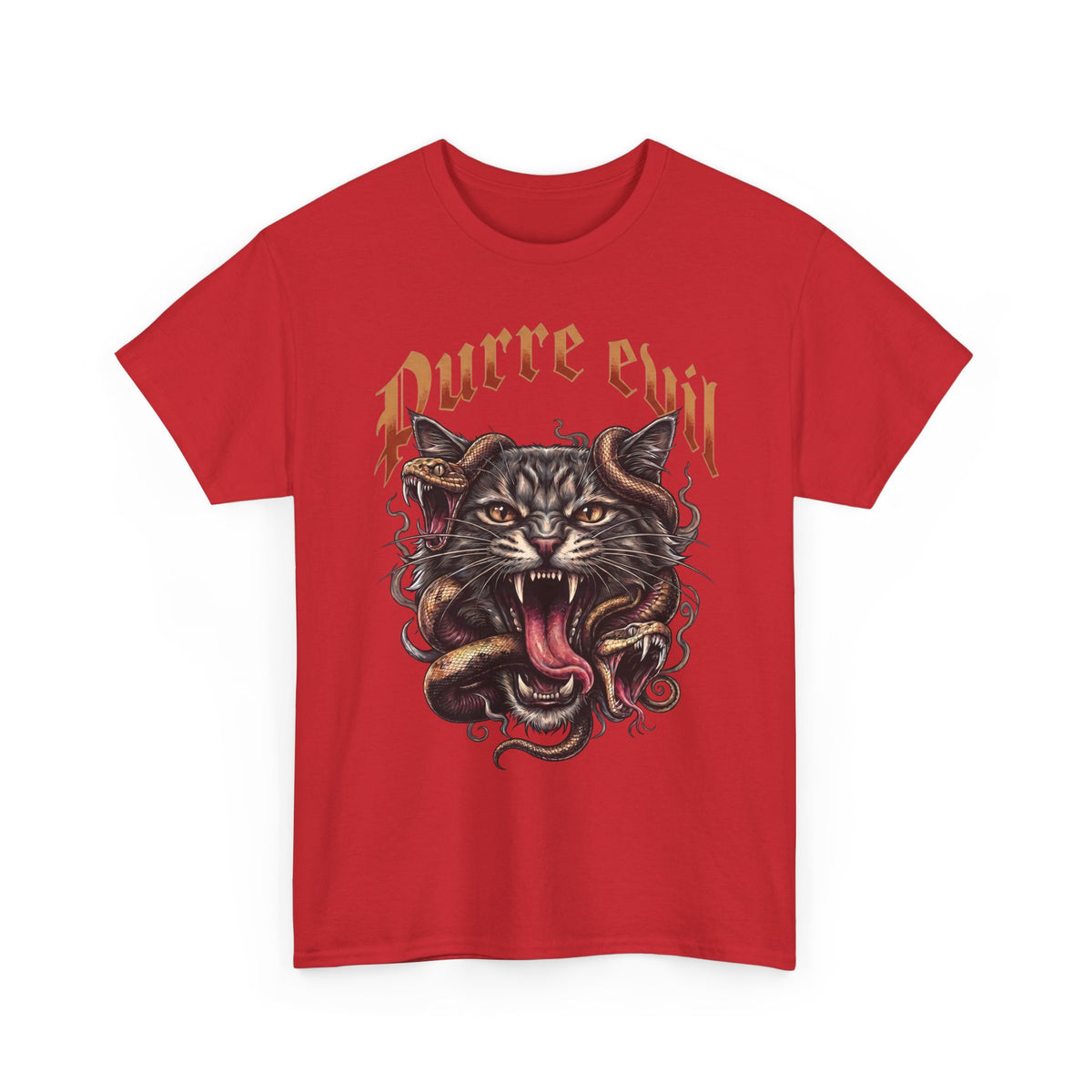 Purre Evil T-Shirt — Funny Heavy Metal Cat Snake Gothic Tee