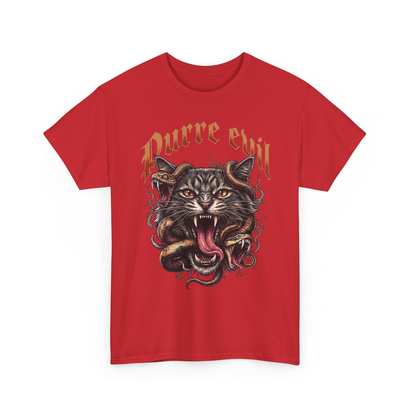 Purre Evil T-Shirt — Funny Heavy Metal Cat Snake Gothic Tee
