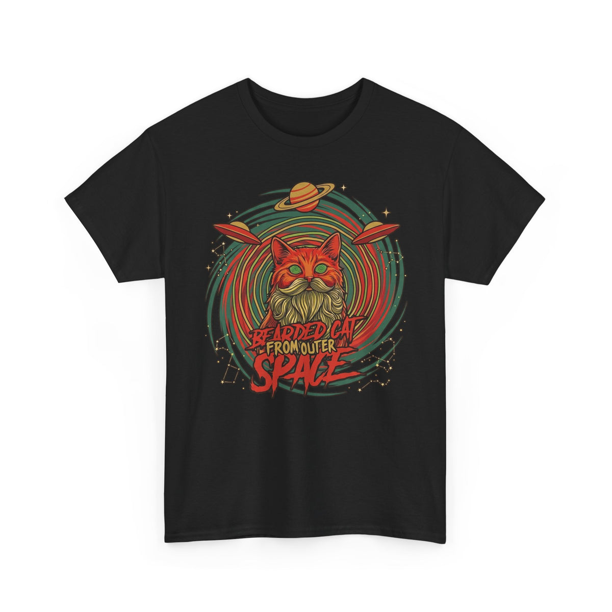 Bearded Cat from Outer Space T-Shirt