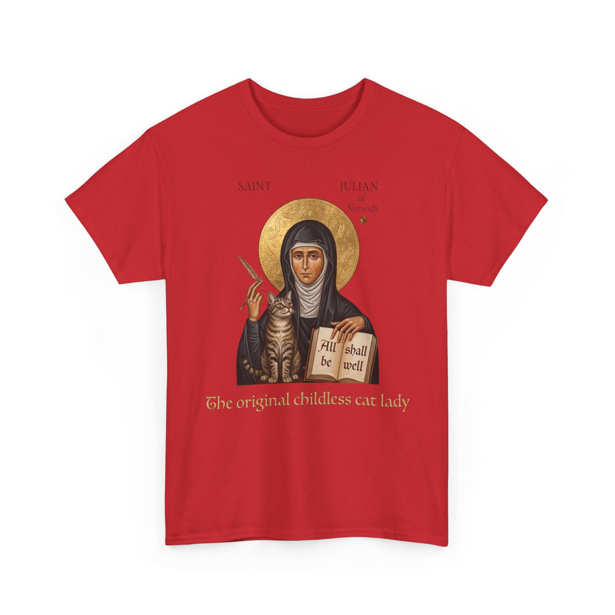 Saint Julian of Norwich Cat Lady T-Shirt — The Original Childless Cat Lady