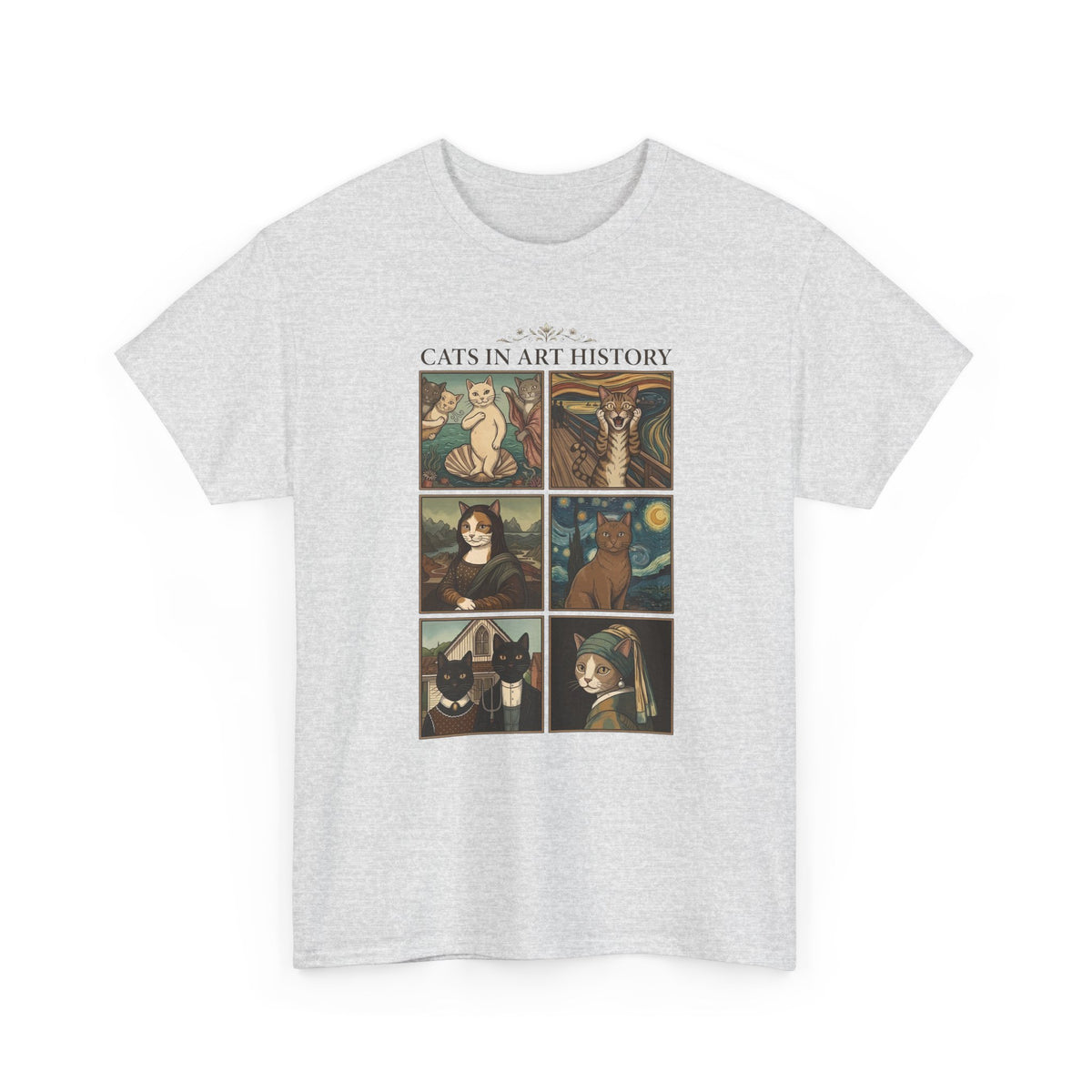 Cats in Art History T-Shirt — Vintage Art Cat Tee for Cat Lovers & Art Fans