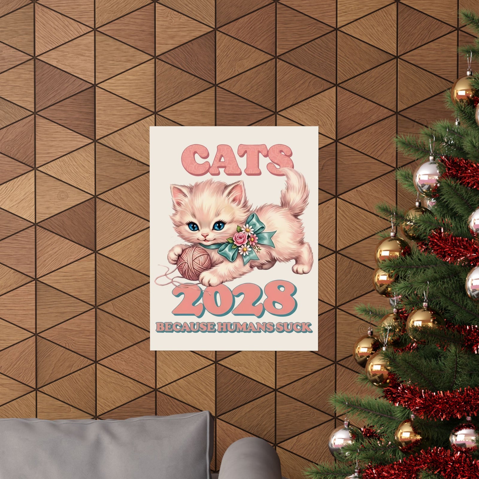Vote for Cats Poster Funny Cat Political Poster