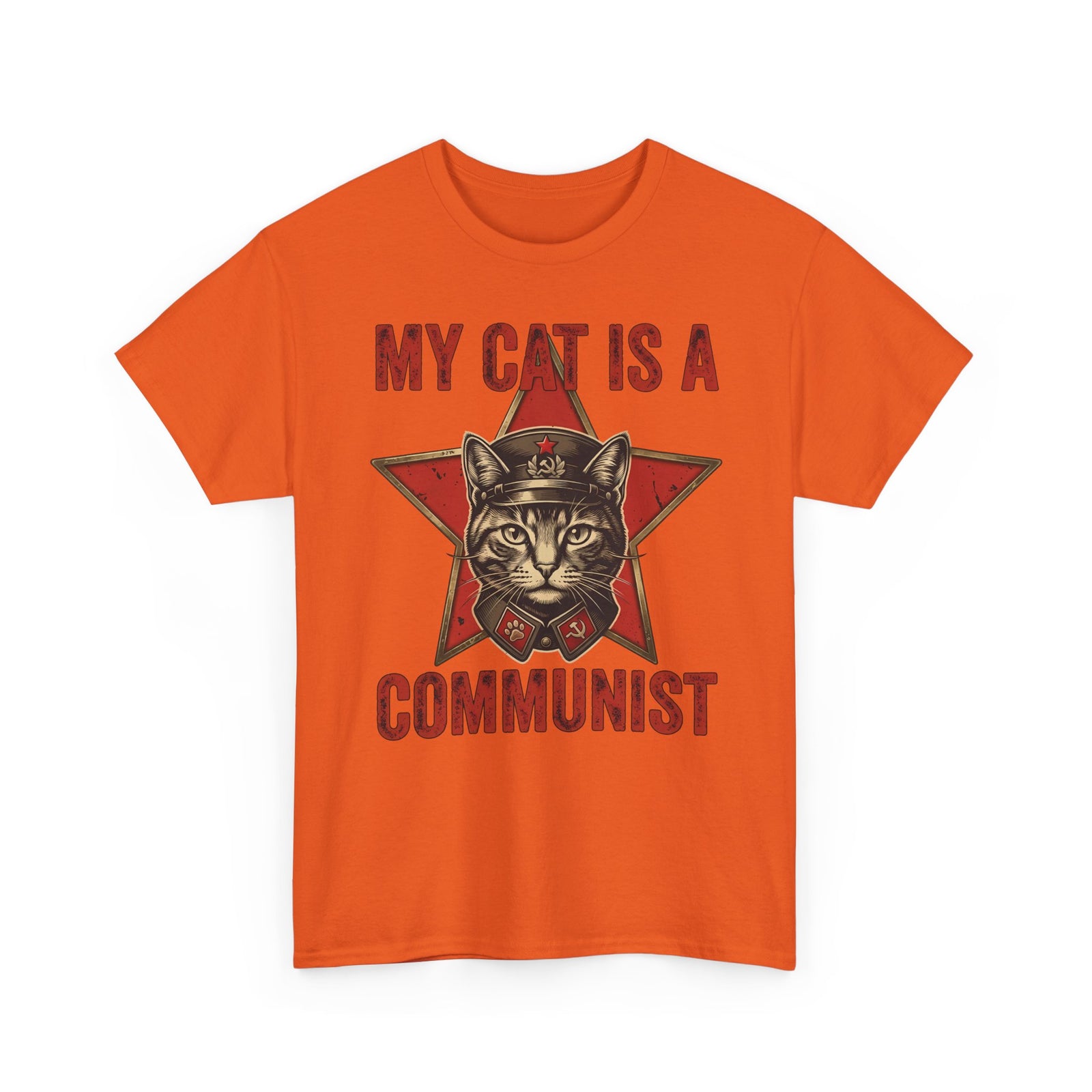 Communist Cat T-Shirt — "My Cat Is A Communist Cat" Funny Political Cat Tee