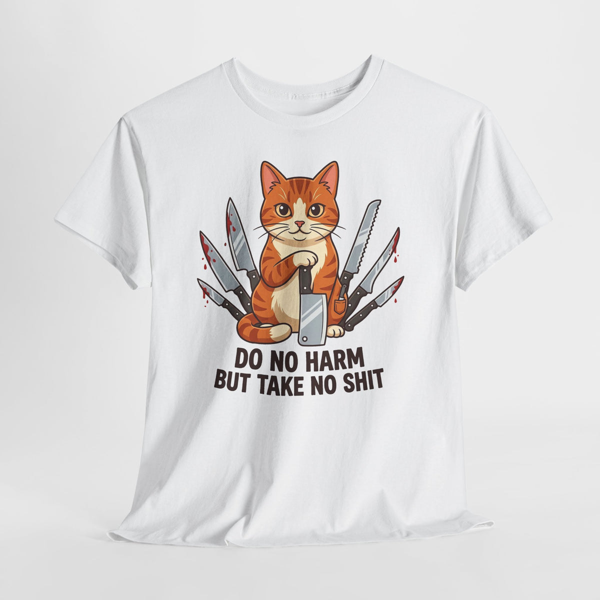Do No Harm But Take No Shit Cat Knife Design