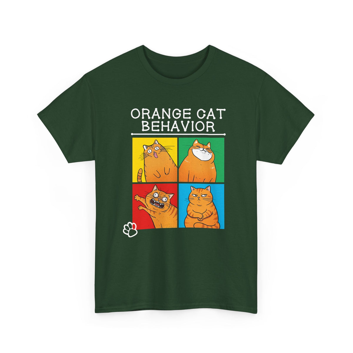Orange Cat Behavior T-Shirt Funny Cat Lover Tee