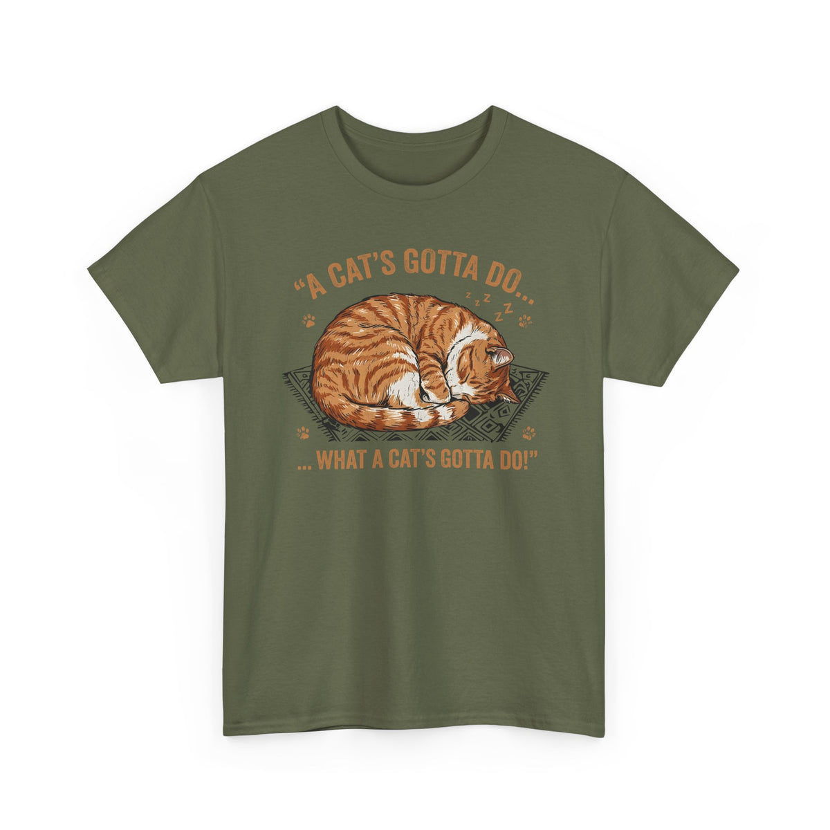 Cat Lover T-Shirt — Sleeping Cat Graphic Tee