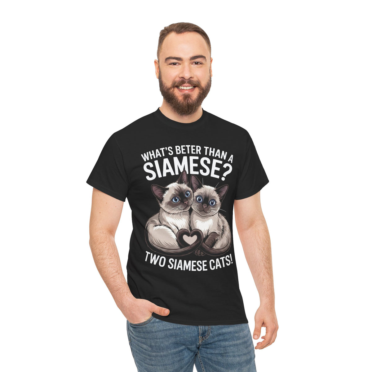 Two Siamese Cats T-Shirt – "What's Better Than a Siamese? Two Siamese Cats!" Cute Cat Lover Tee