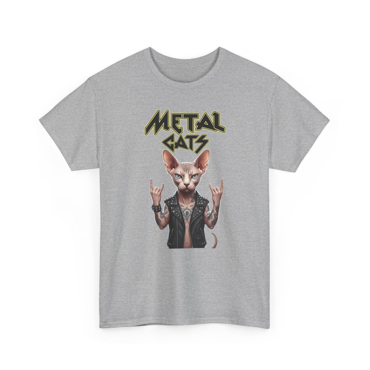 Metal Cats T-Shirt — Heavy Metal Cat Graphic Tee
