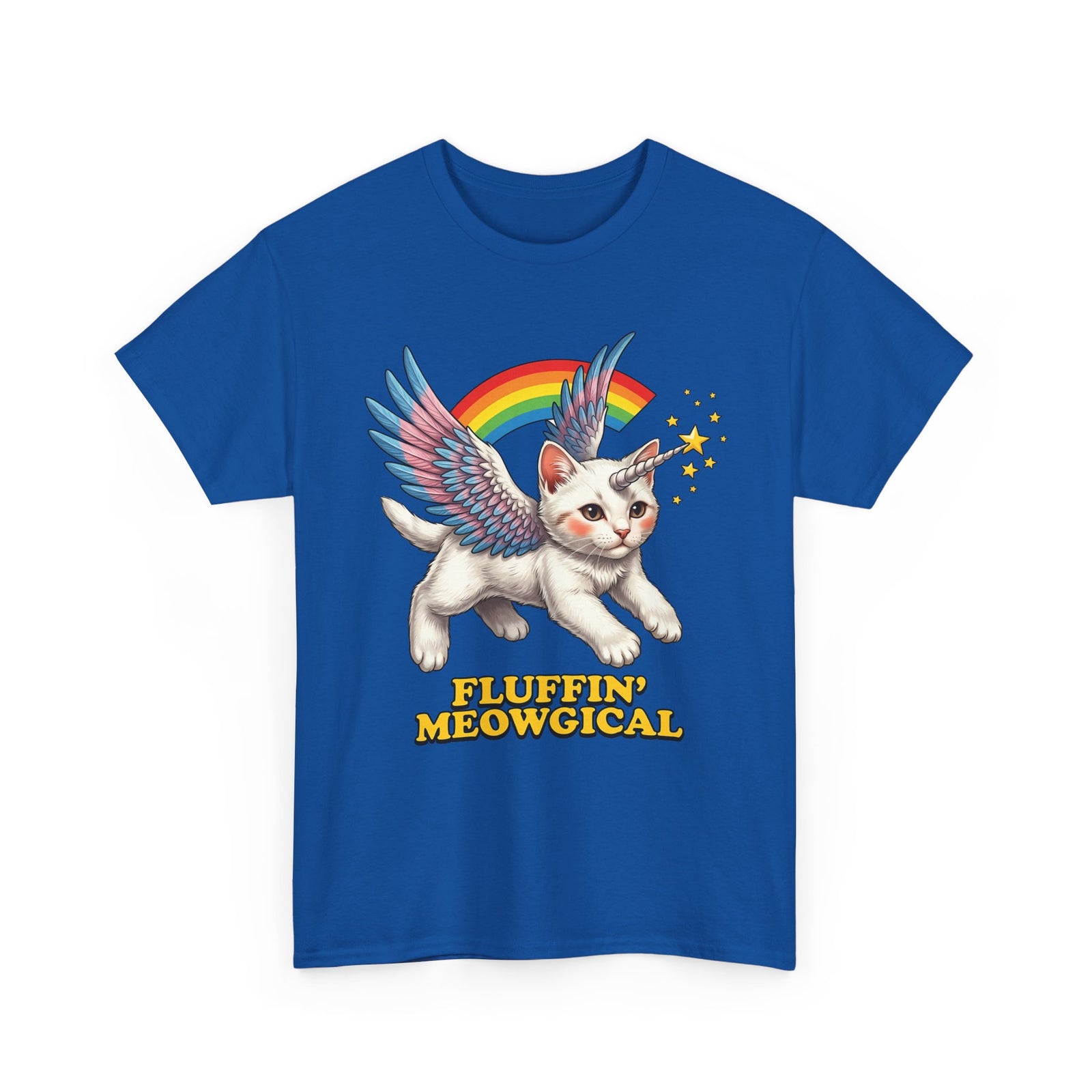 Fluffin' Meowgical Cat T-Shirt — Cute Unicorn Kitten Graphic