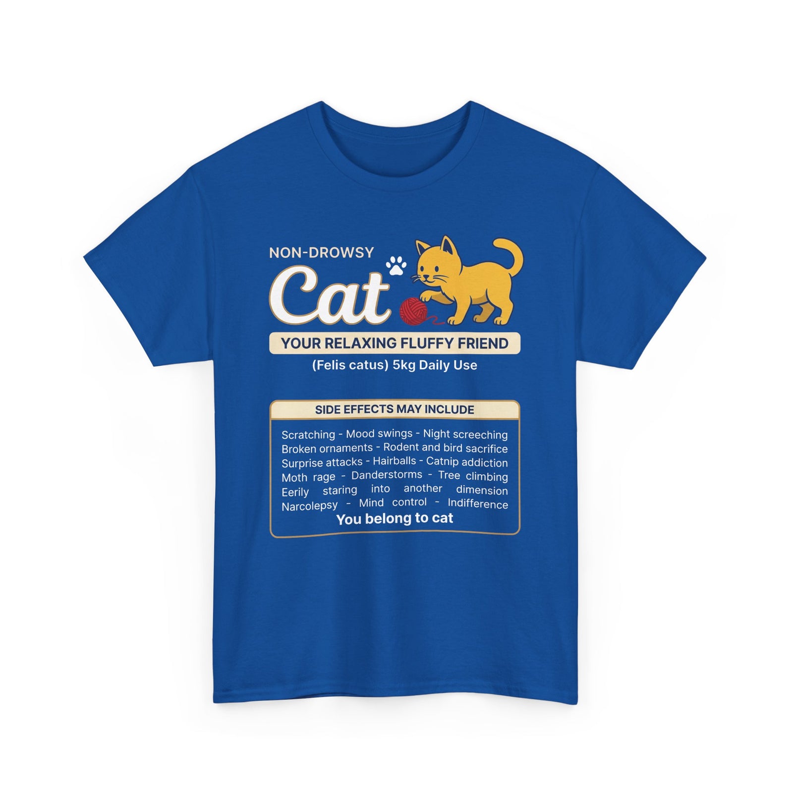 "Non-Drowsy Cat" Funny Prescription Graphic Tee