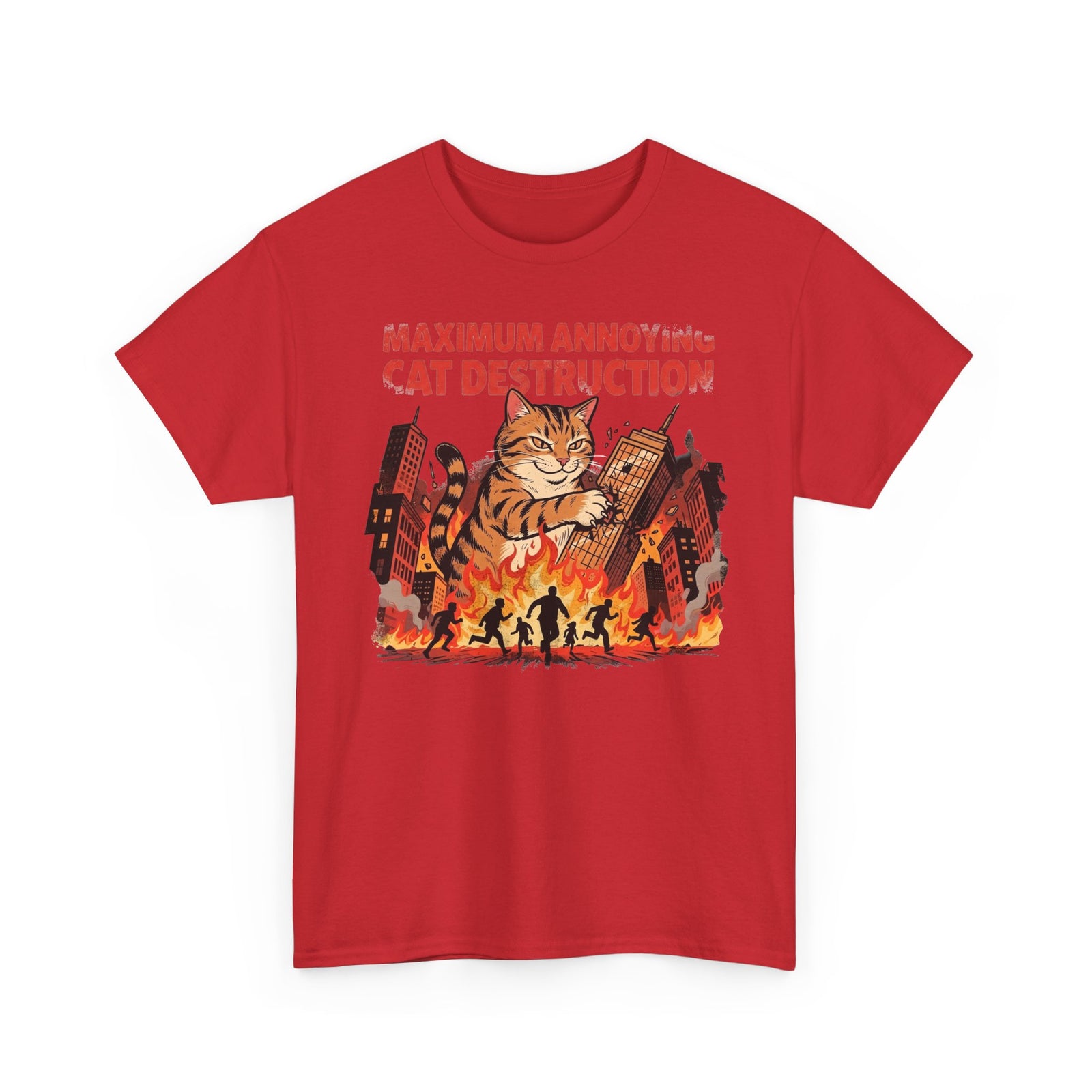 Cat Destruction Tee — 'Maximum Annoyance: Cat Destruction' Retro Apocalyptic Cat Graphic T‑Shirt