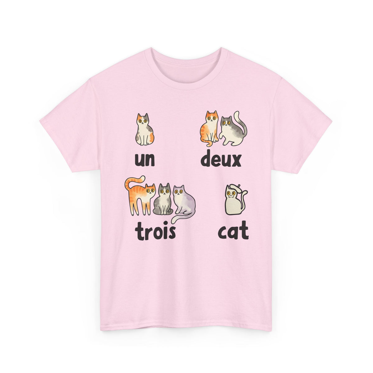 Un Deux Trois Cat T-Shirt — Cute French Cat Graphic Tee