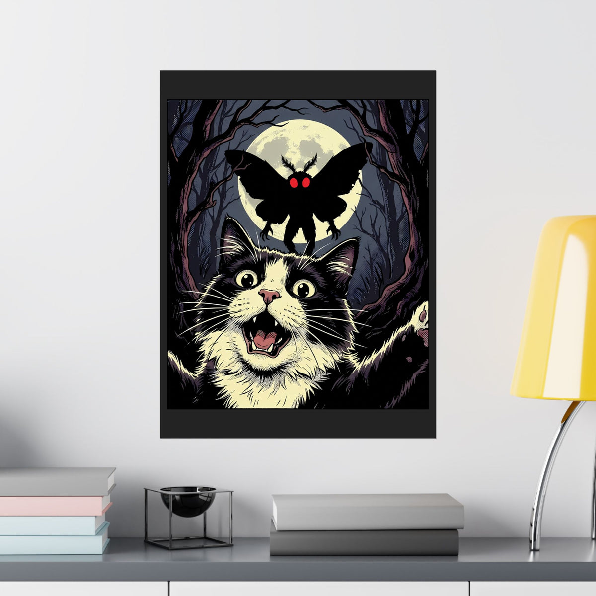 Cat Selfie with Mothman Poster