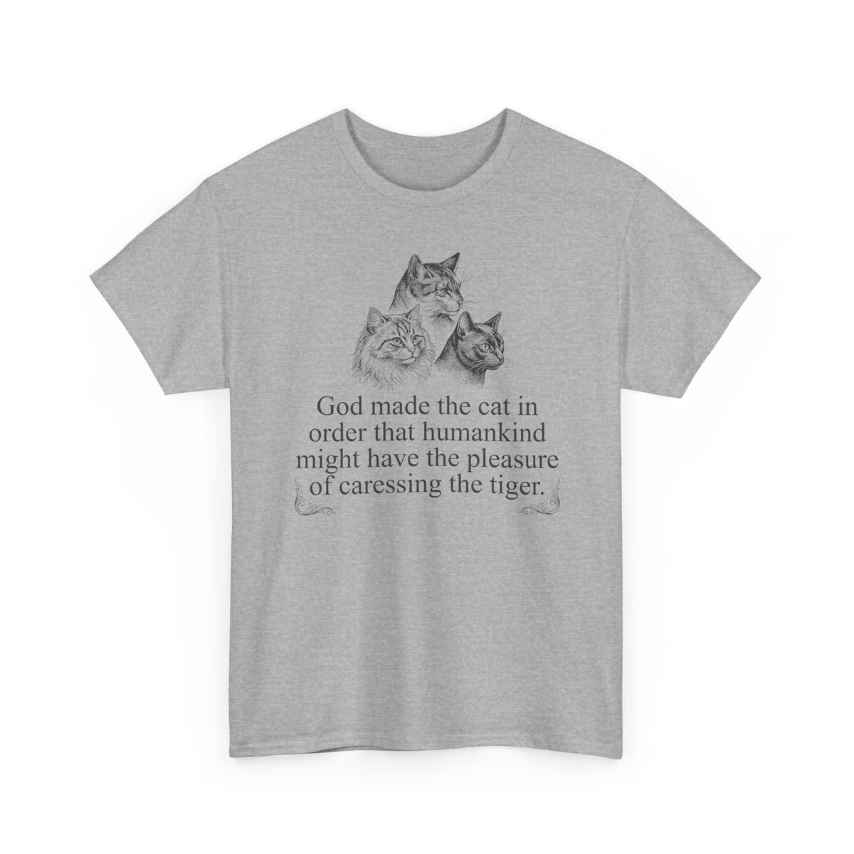 Vintage Sketch Cats with "God made the cat... Shirt