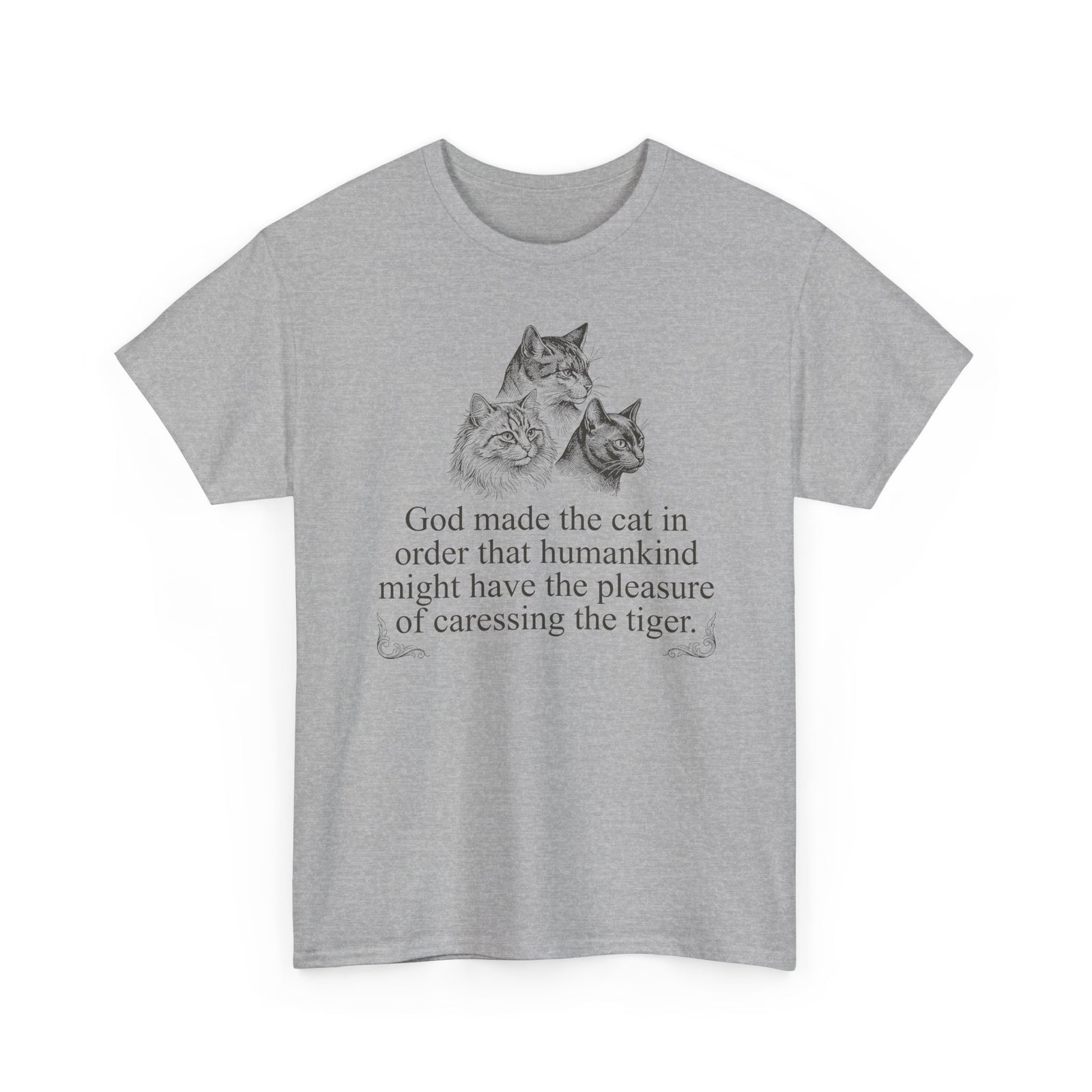 Vintage Sketch Cats with "God made the cat... Shirt