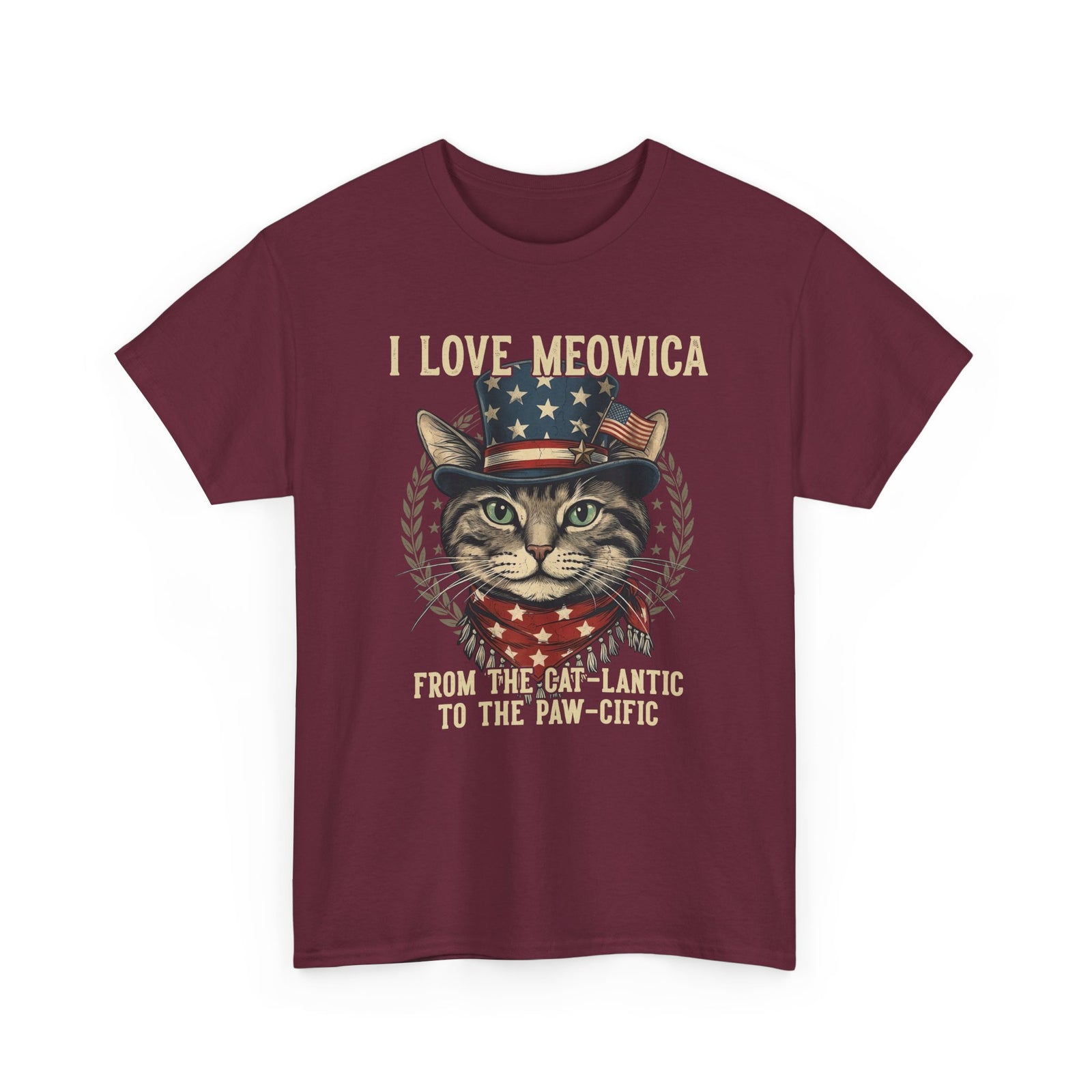 I Love MEOWICA Cat T-Shirt — From the Cat-lantic to the Paw-cific