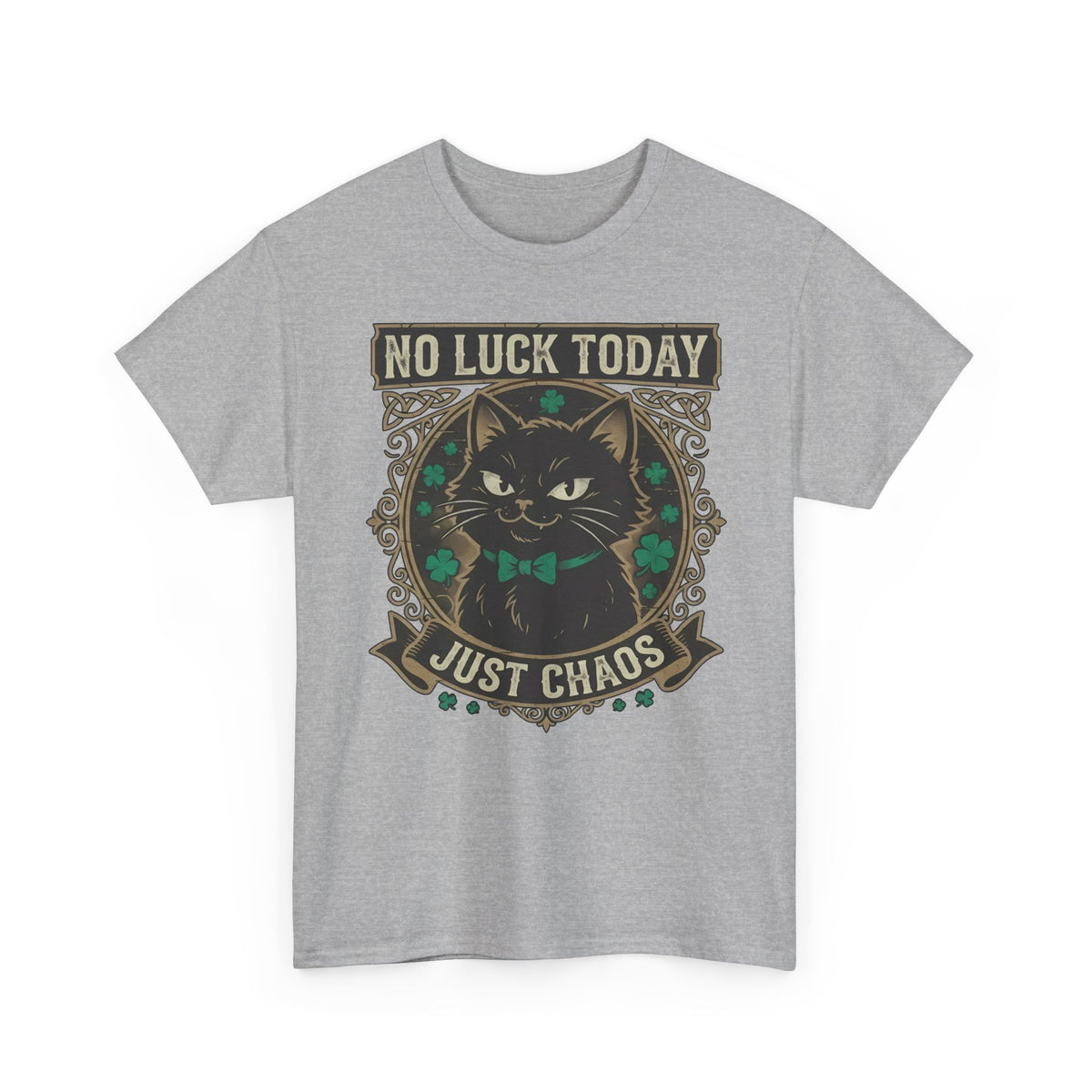 No Luck Today, Just Chaos — Black Cat T-Shirt