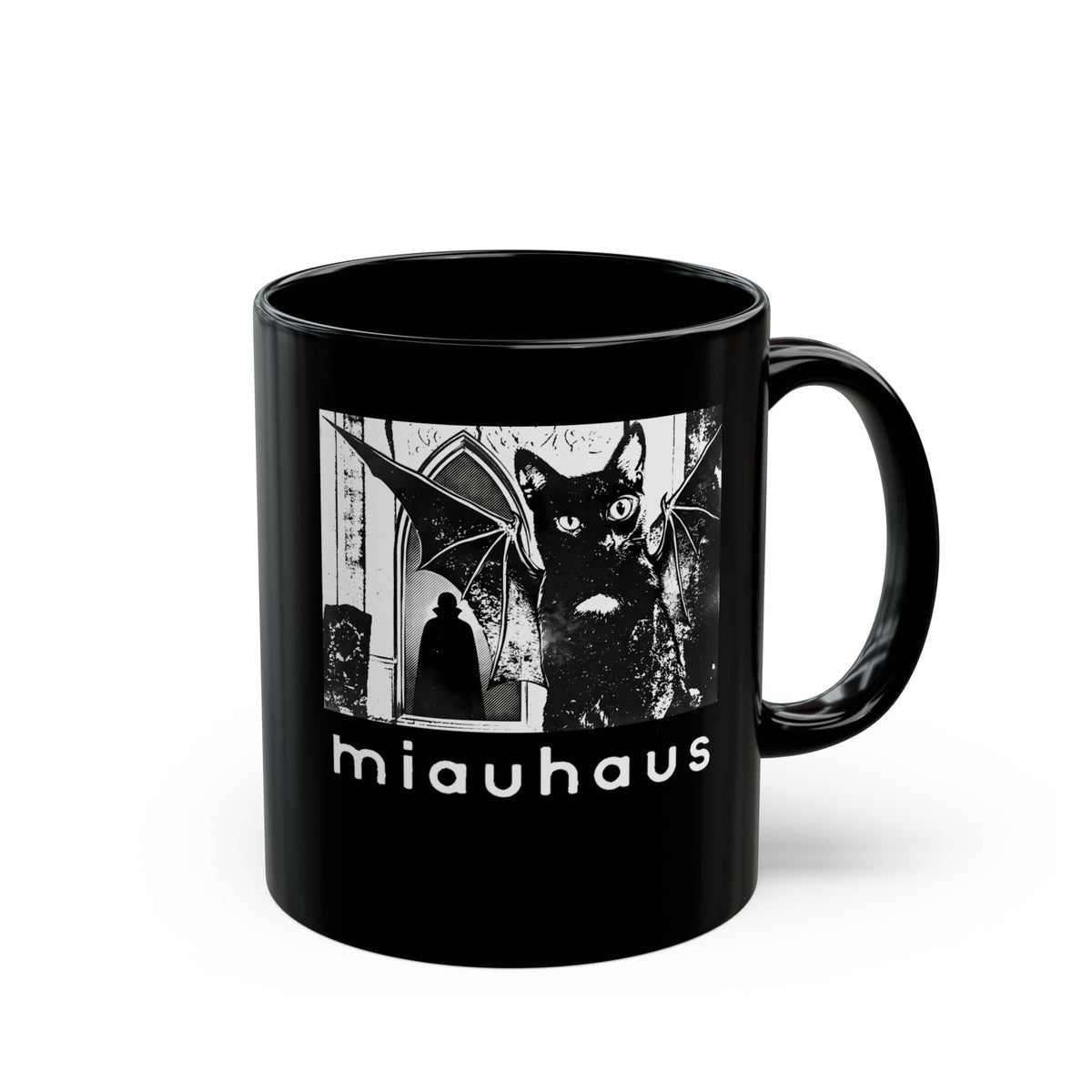 Miauhaus Black Cat Black Mug