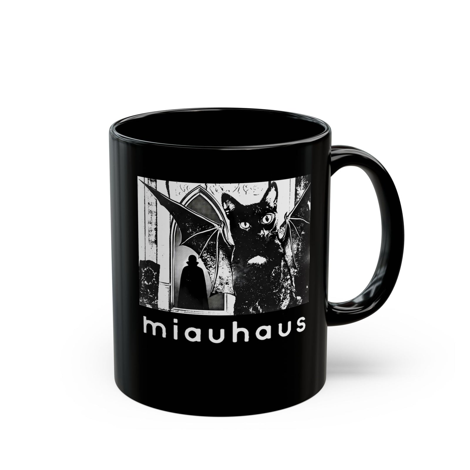 Miauhaus Black Cat Black Mug