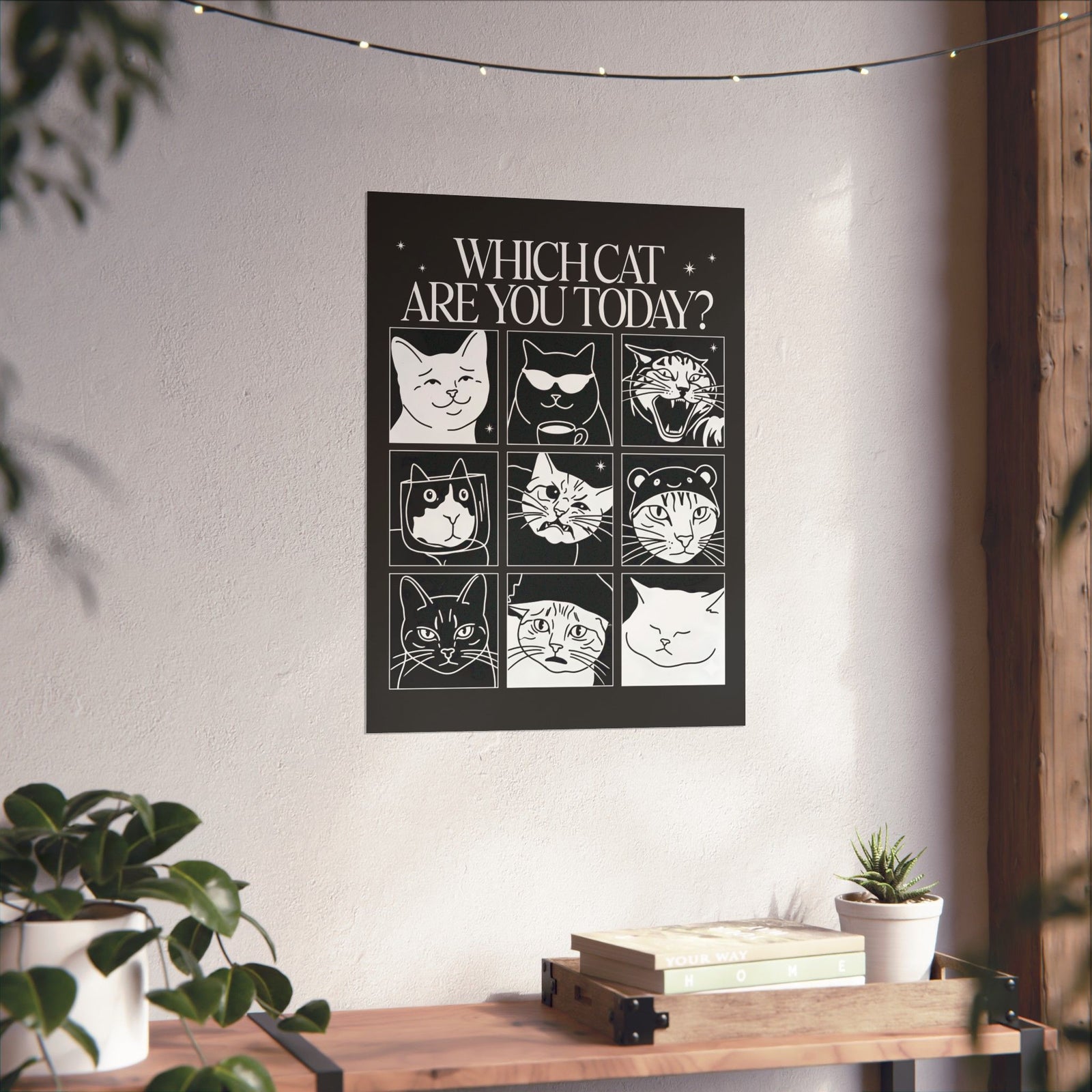 Which Cat You Choose Today Poster — Playful Cat Lover Graphic Poster