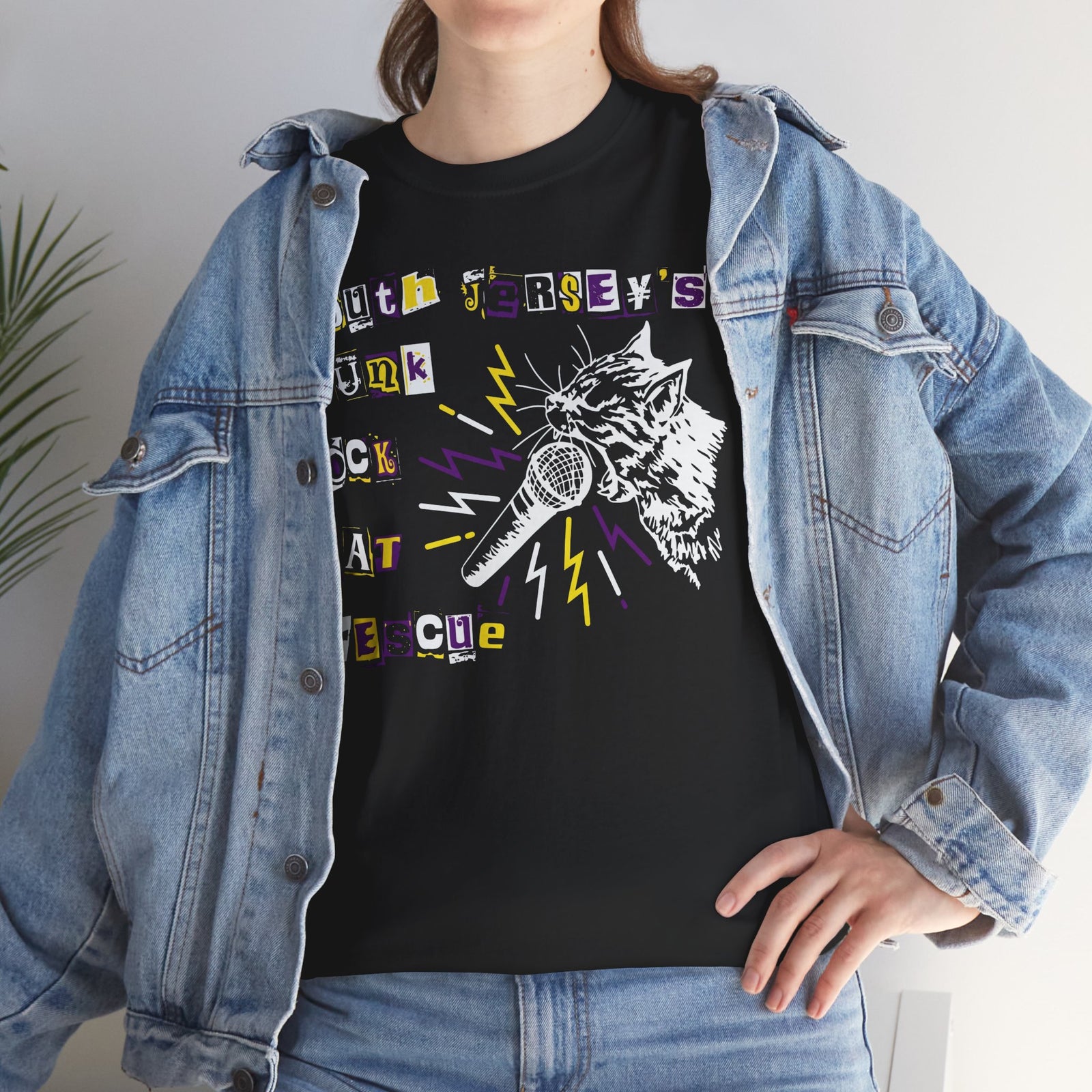 Punk Rock Cat Tee Graphic Band Shirt