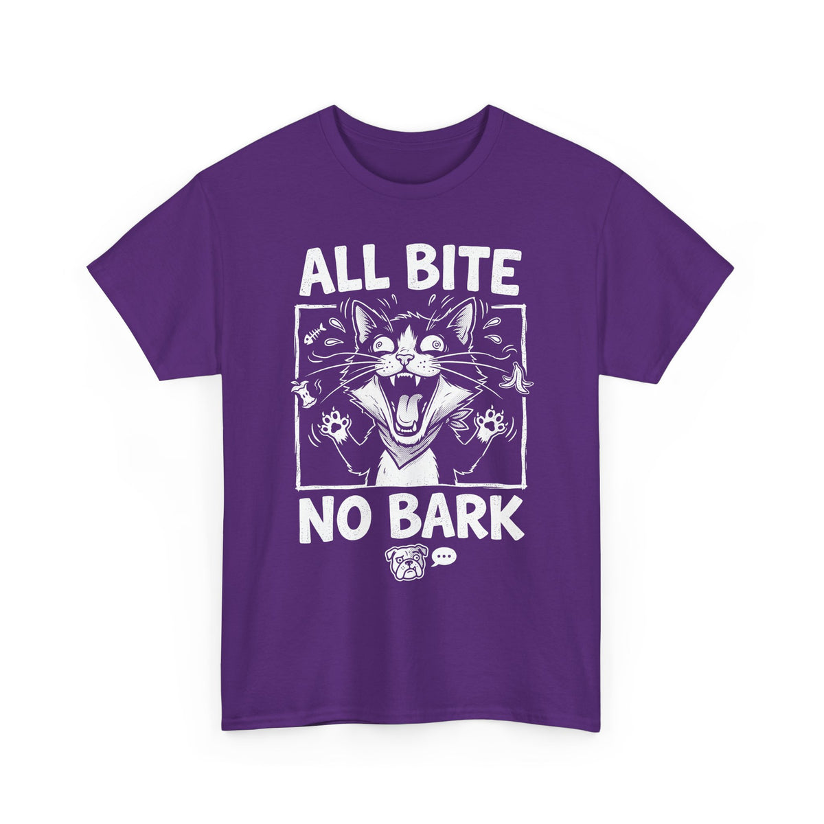 Cat All Bite No Bark T-Shirt — Funny Cat Lover Tee