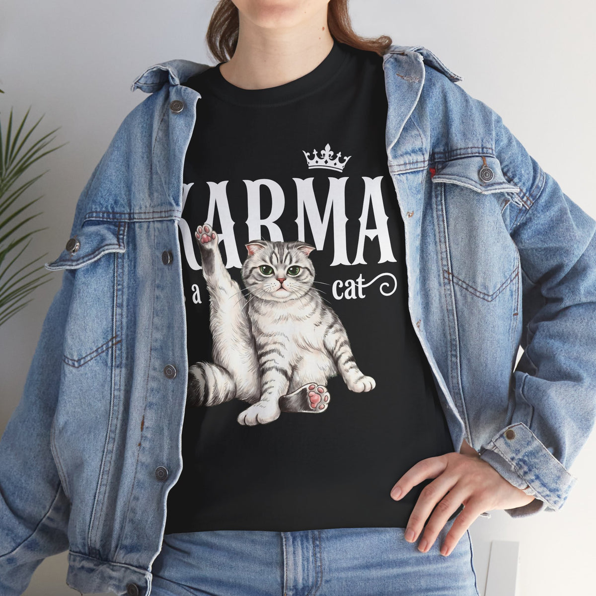 "Karma is a Cat" Funny Sassy Feline T-Shirt