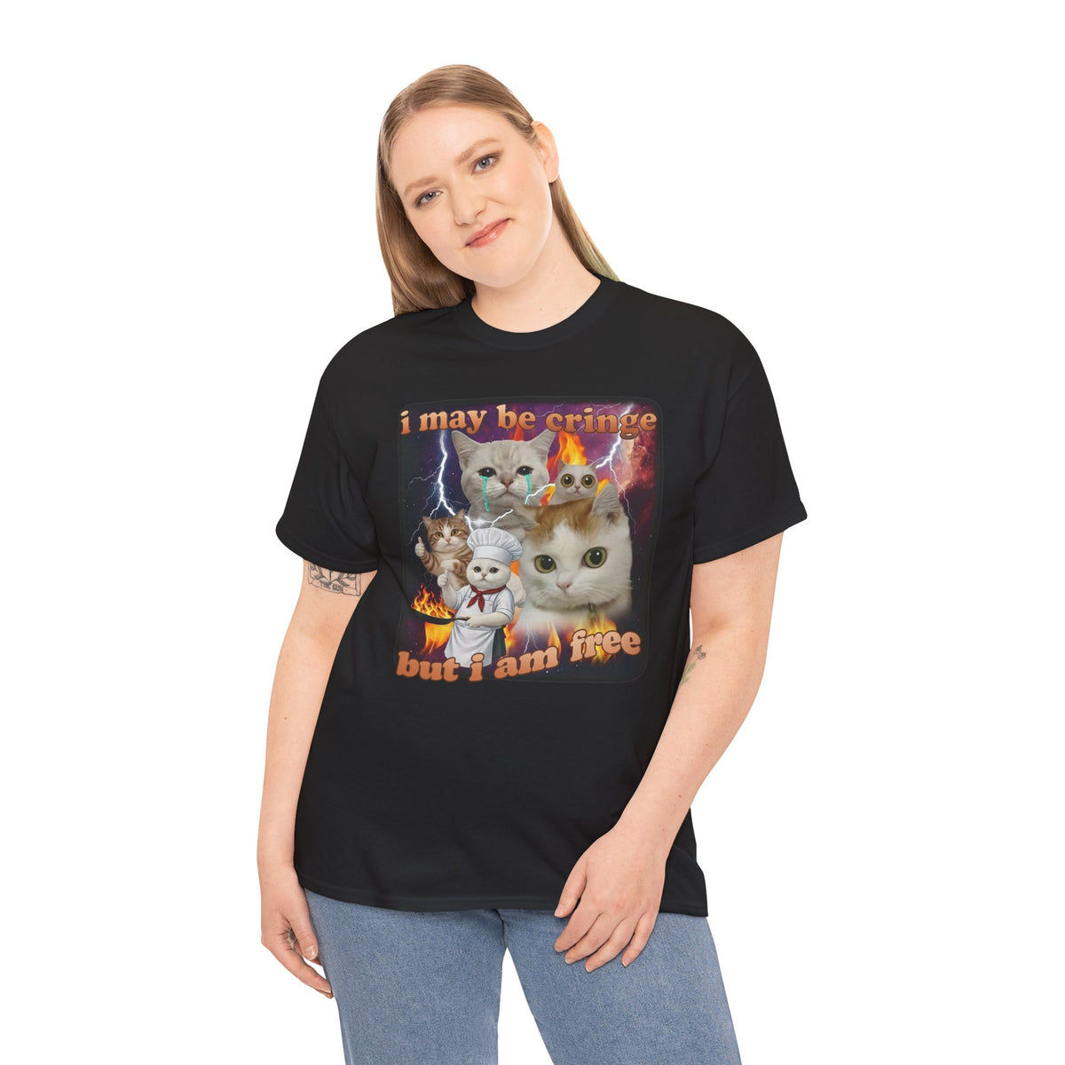 "I May Be Cringe But I Am Free" T-Shirt — Funny Self-Expression Tee
