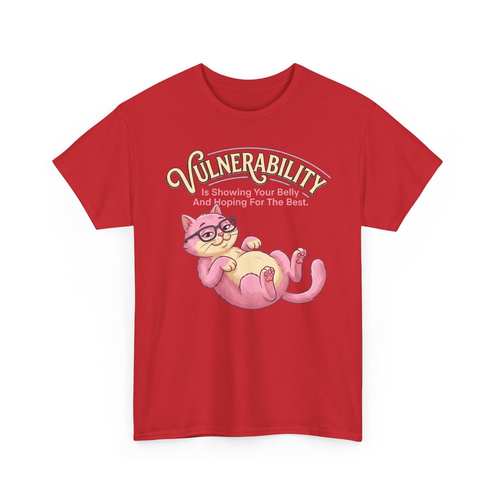Vulnerability Cat T‑Shirt — "Vulnerability is Showing Your Reality" Cute Self‑Care Tee