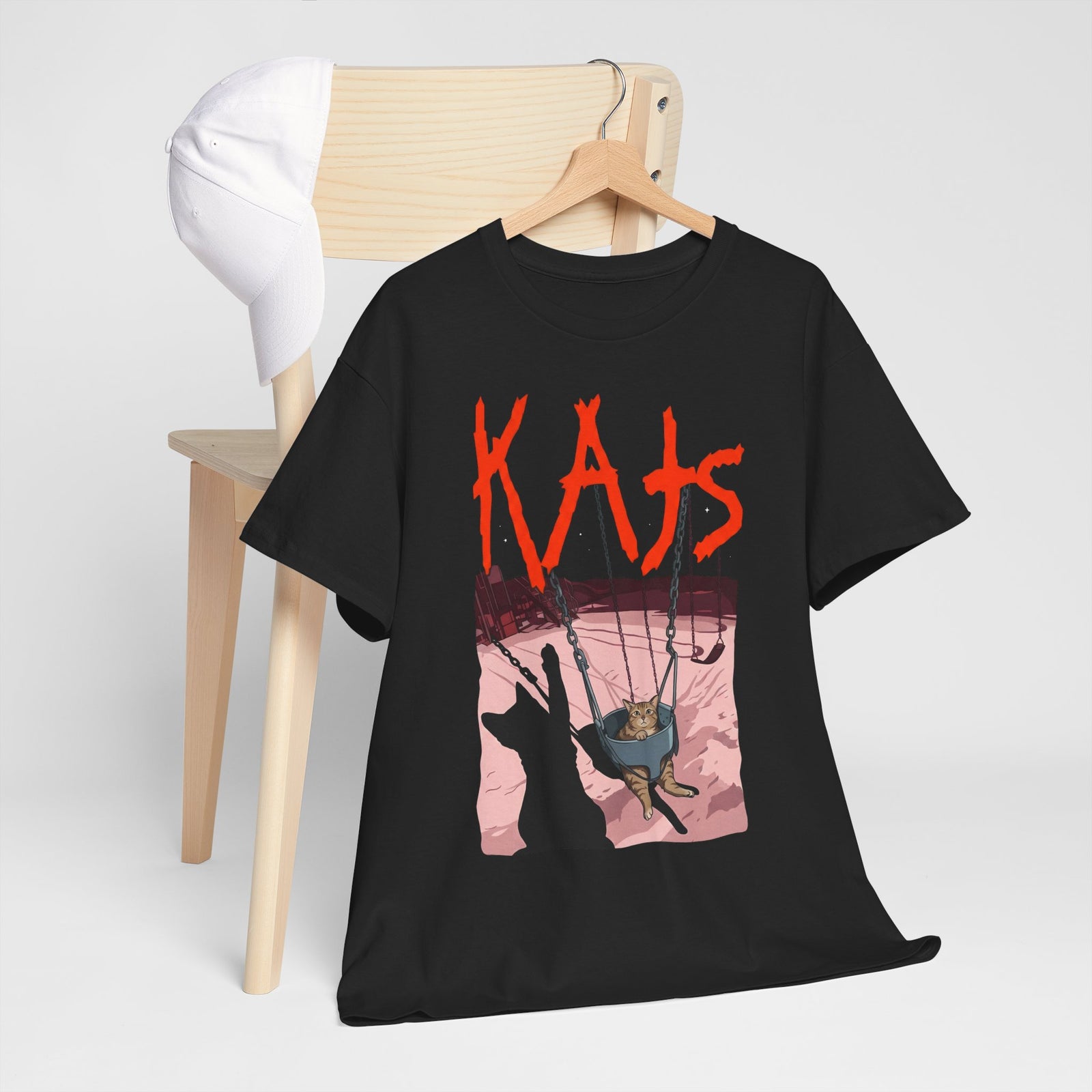Rock Cat Band T-Shirt — Funny 'Kats' Album Parody Tee