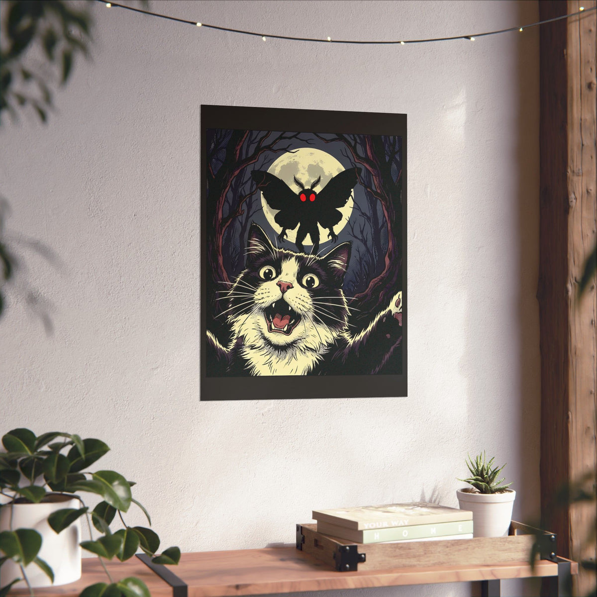 Cat Selfie with Mothman Poster