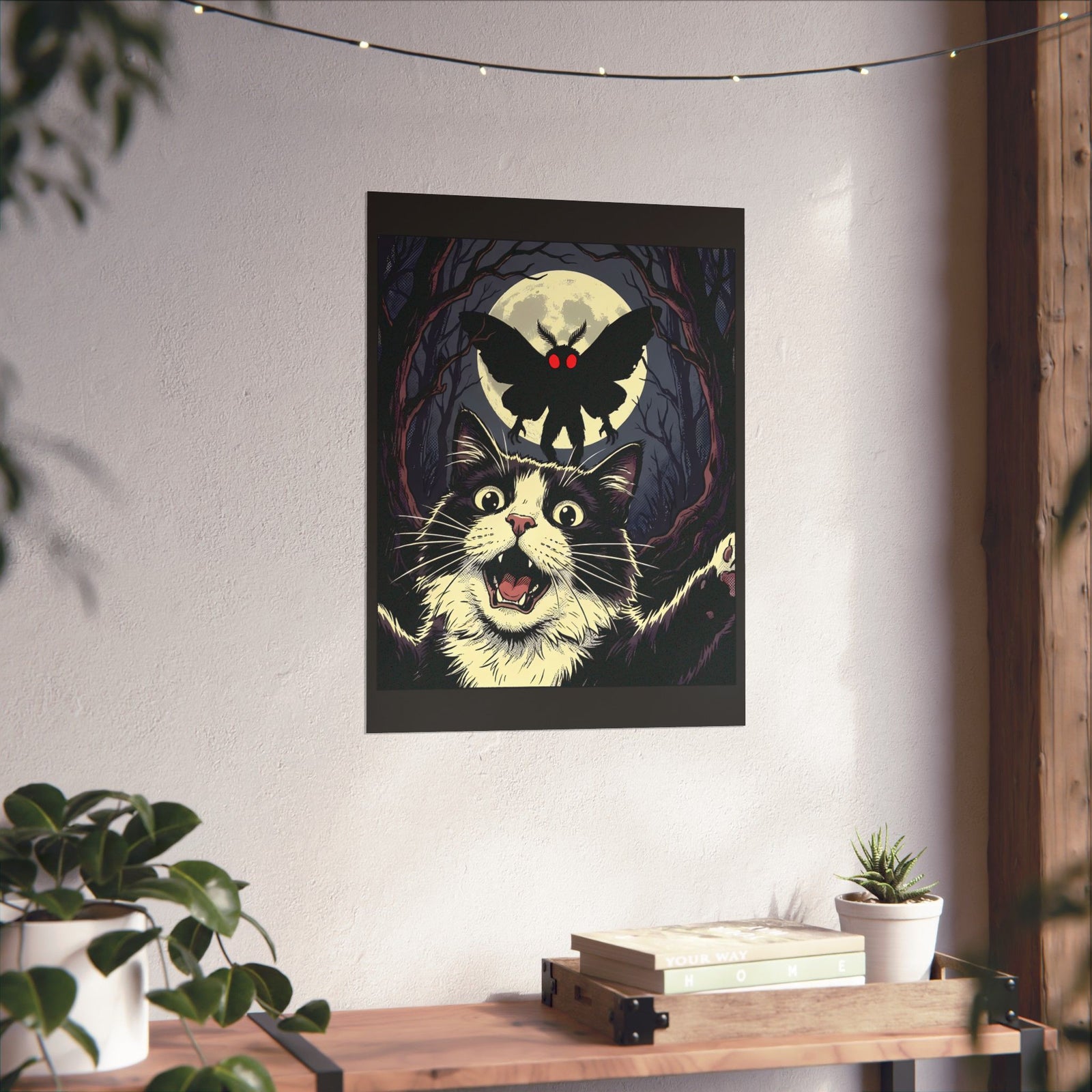 Cat Selfie with Mothman Poster