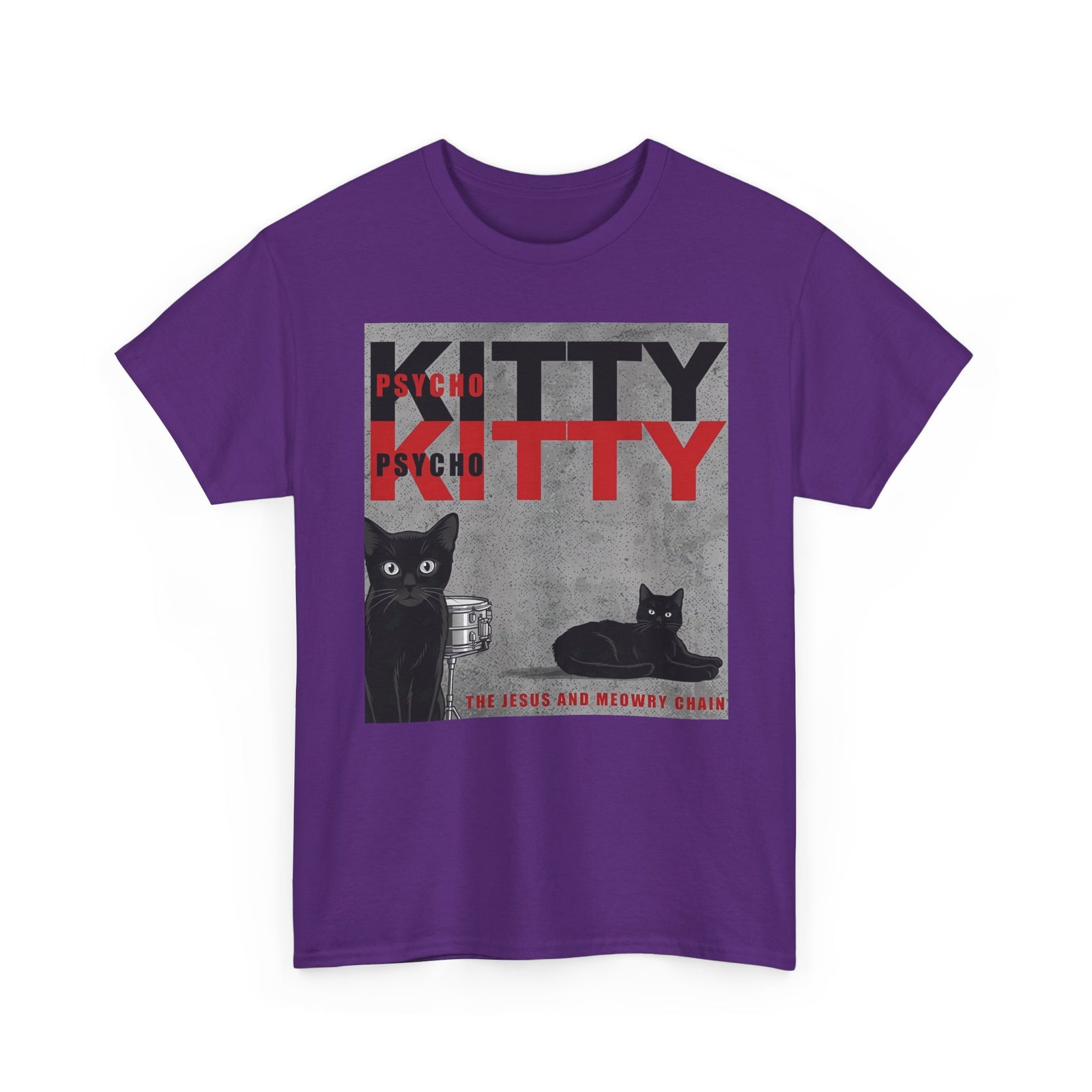 Kitty Tee Retro Black Cat Graphic T‑Shirt