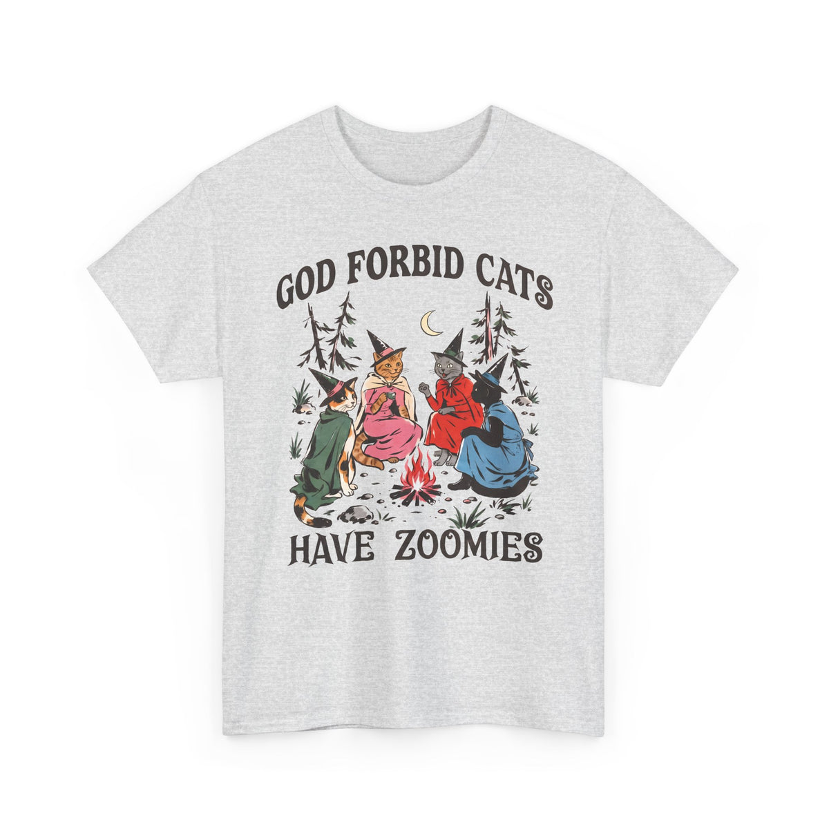 God Forbid Cats Have Zoomies Witch Coven Shirt — Funny Vintage Cat T-Shirt