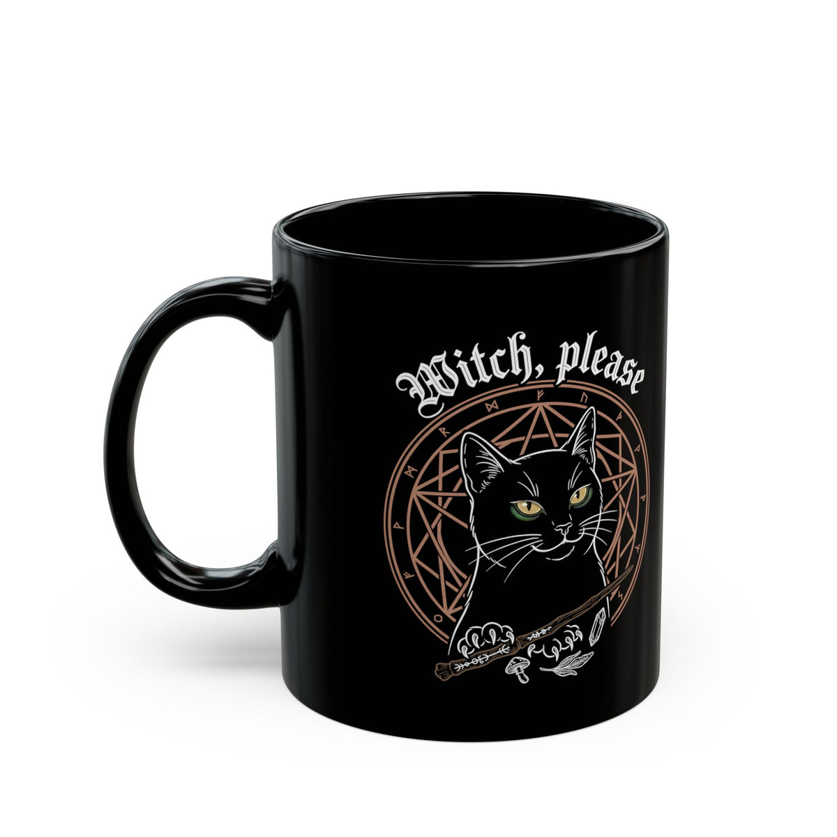 Witch, Please Black Cat Club Black Mug